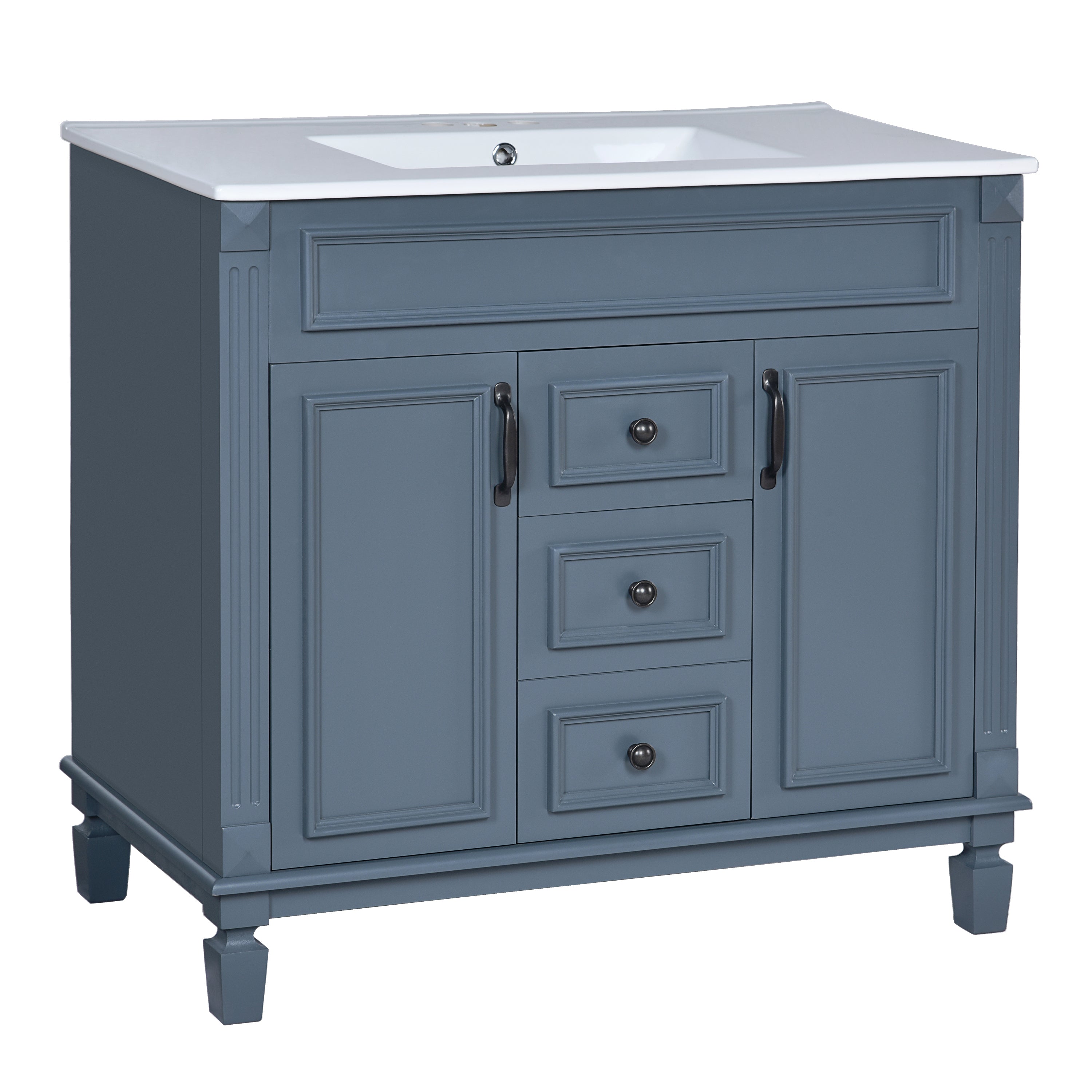 36 "Single sink bathroom dressing table, modern bathroom storage cabinet
