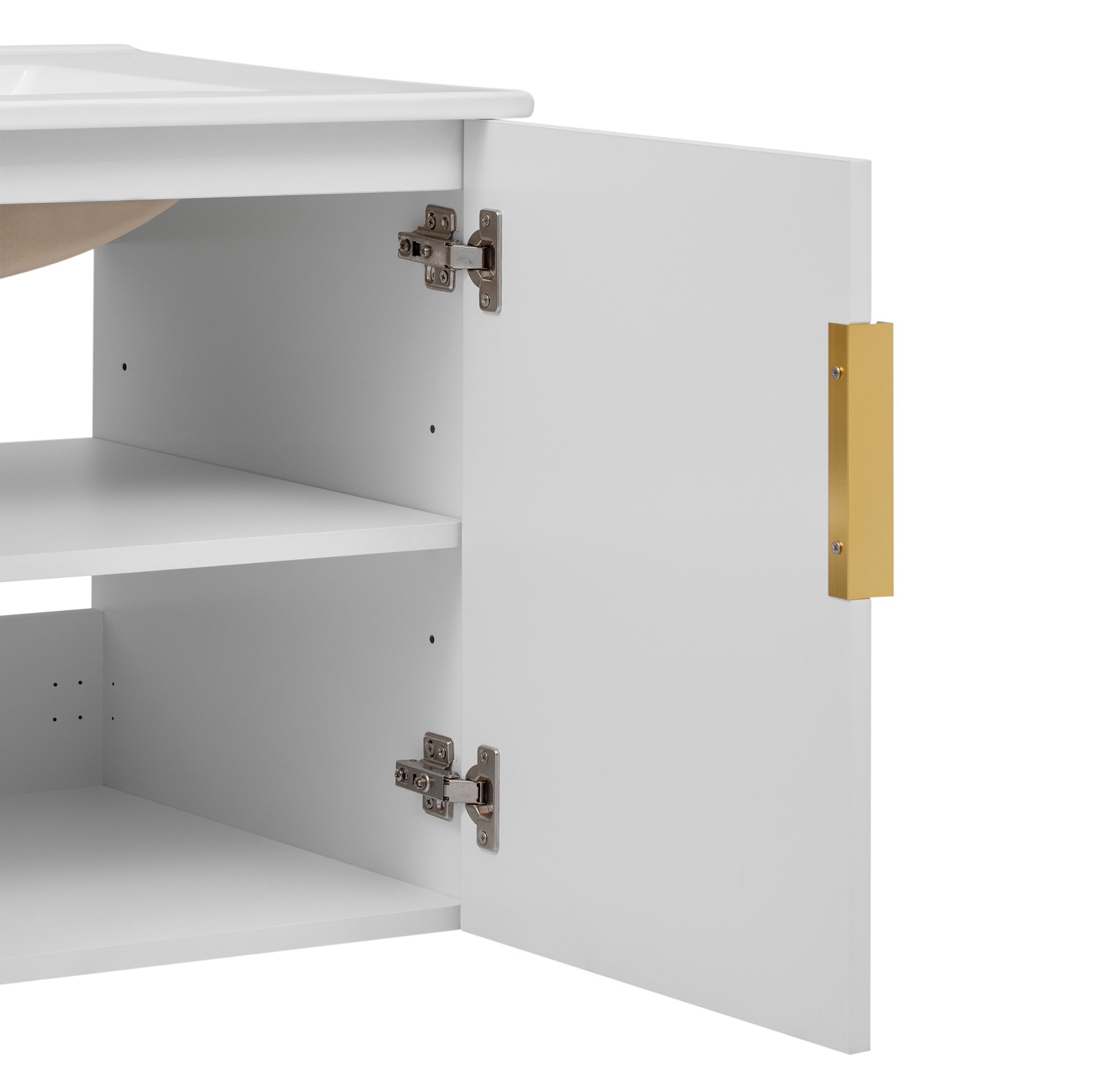 30' ceramic sink, retro bathroom dressing table - KiKiUMi