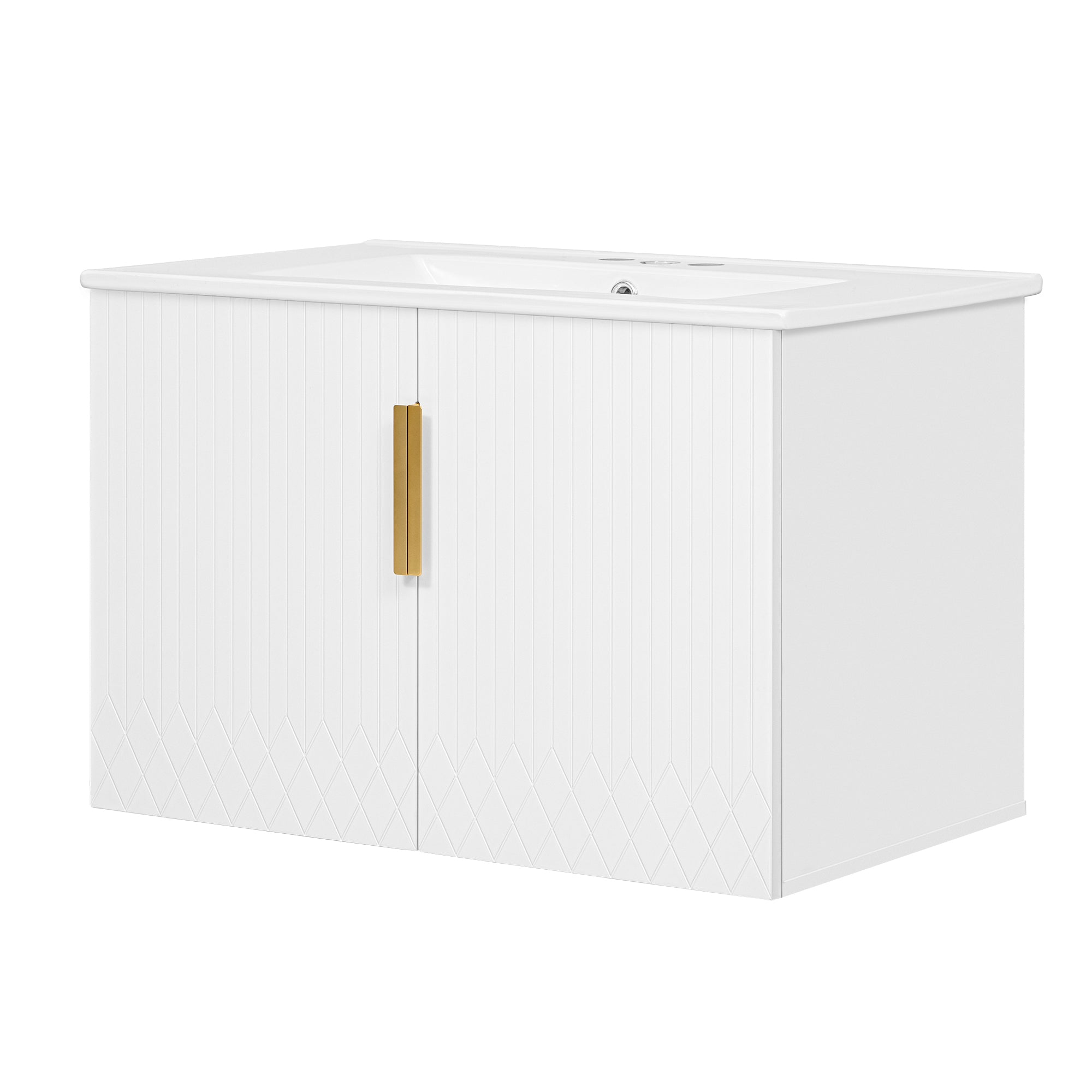30' ceramic sink, retro bathroom dressing table - KiKiUMi
