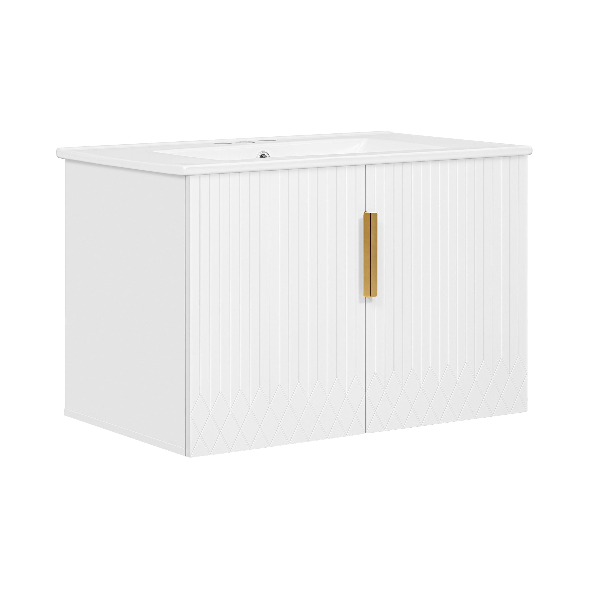 30' ceramic sink, retro bathroom dressing table - KiKiUMi