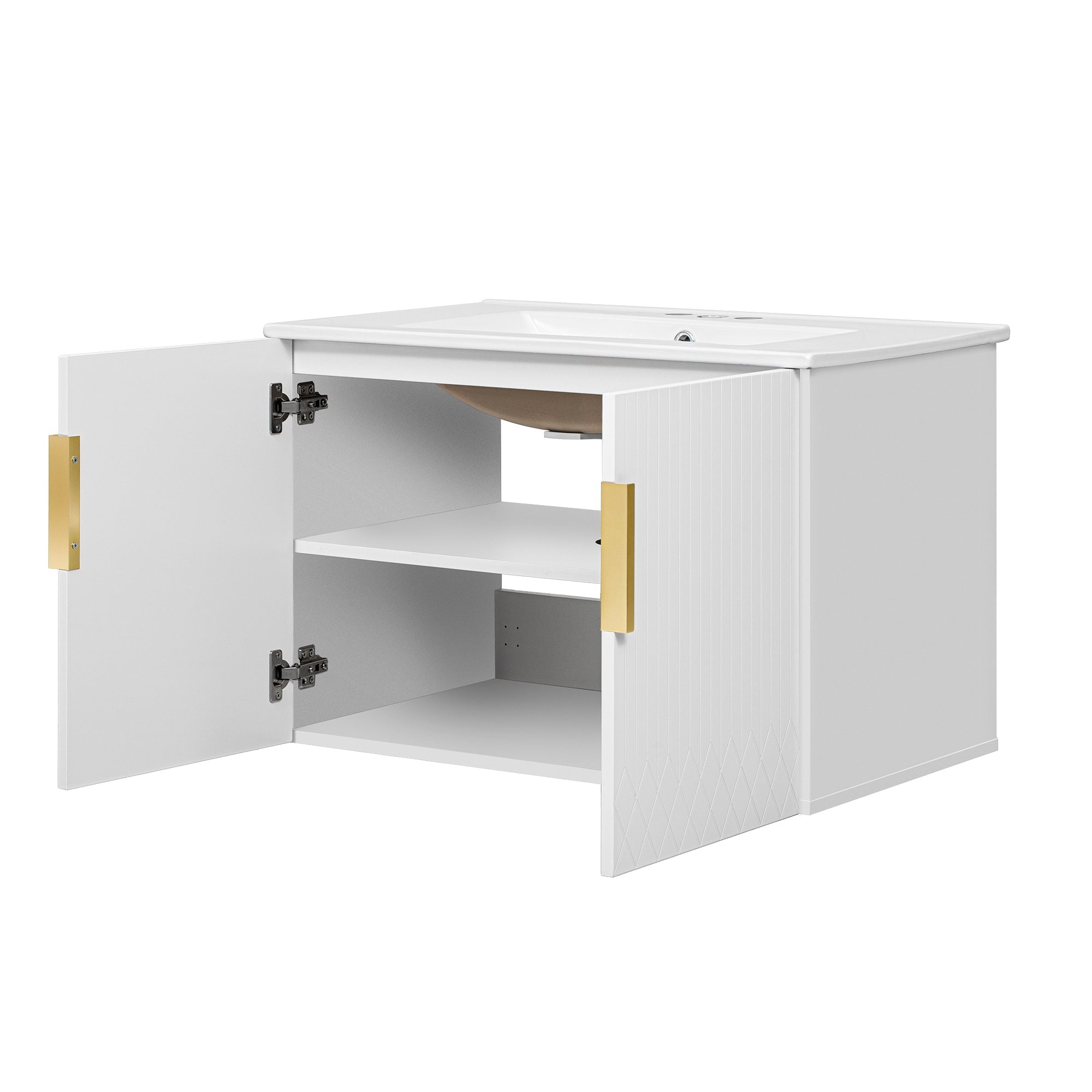 30' ceramic sink, retro bathroom dressing table - KiKiUMi