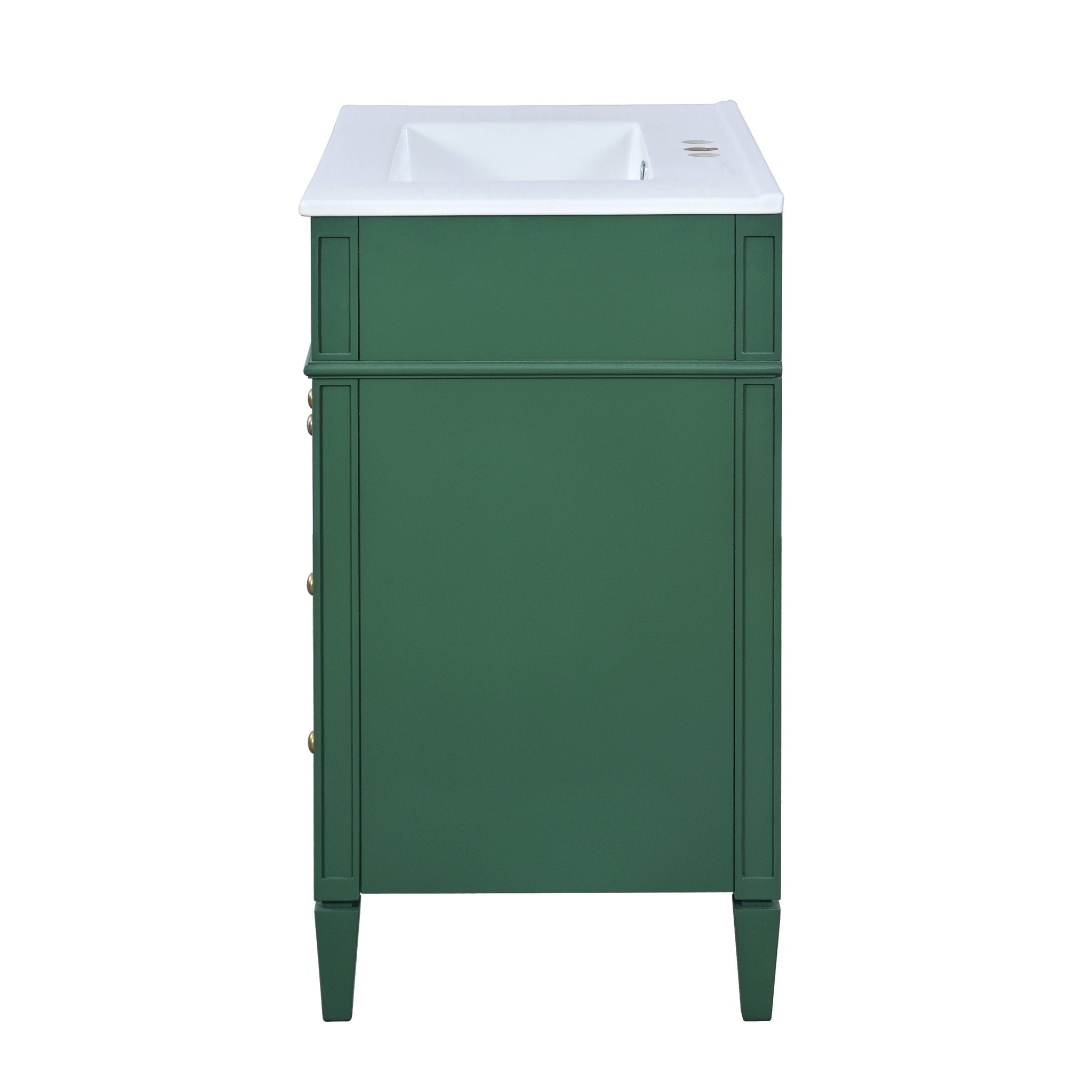 30 "Single sink bathroom dressing table, modern bathroom storage cabinet(green) - KiKiUMi