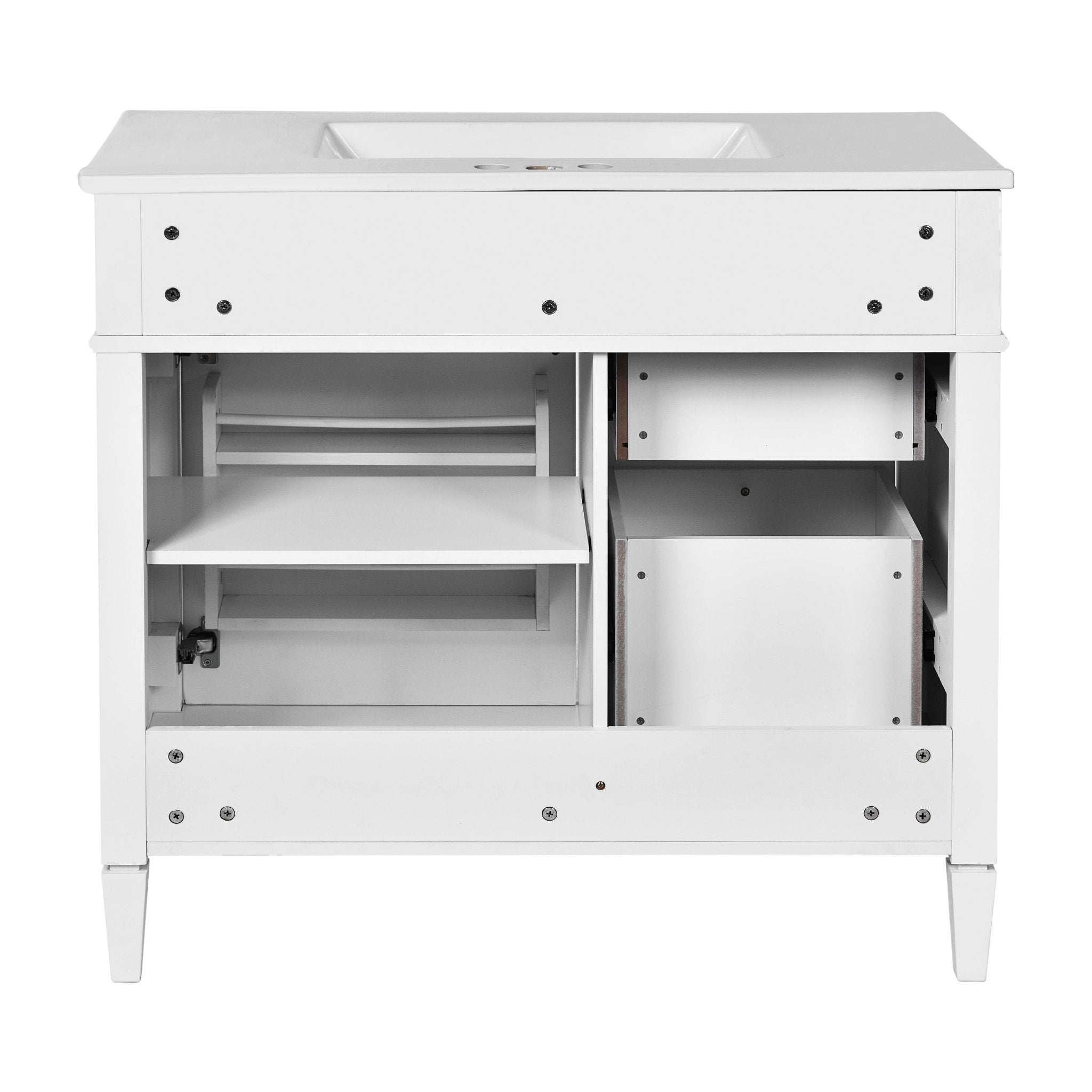 36 "Single sink bathroom dressing table, modern bathroom storage cabinet - KiKiUMi