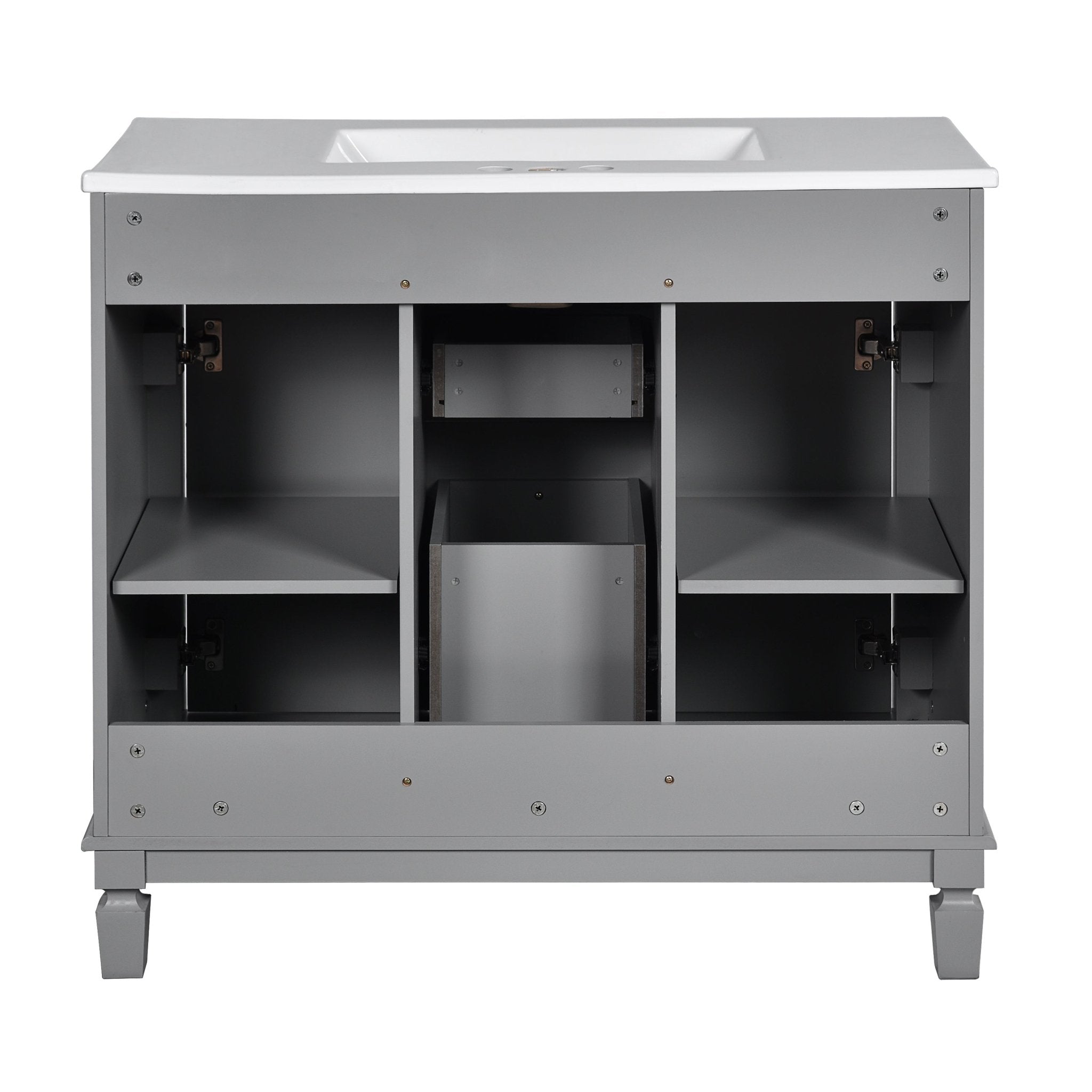 36 "Single sink bathroom dressing table, modern bathroom storage cabinet - KiKiUMi
