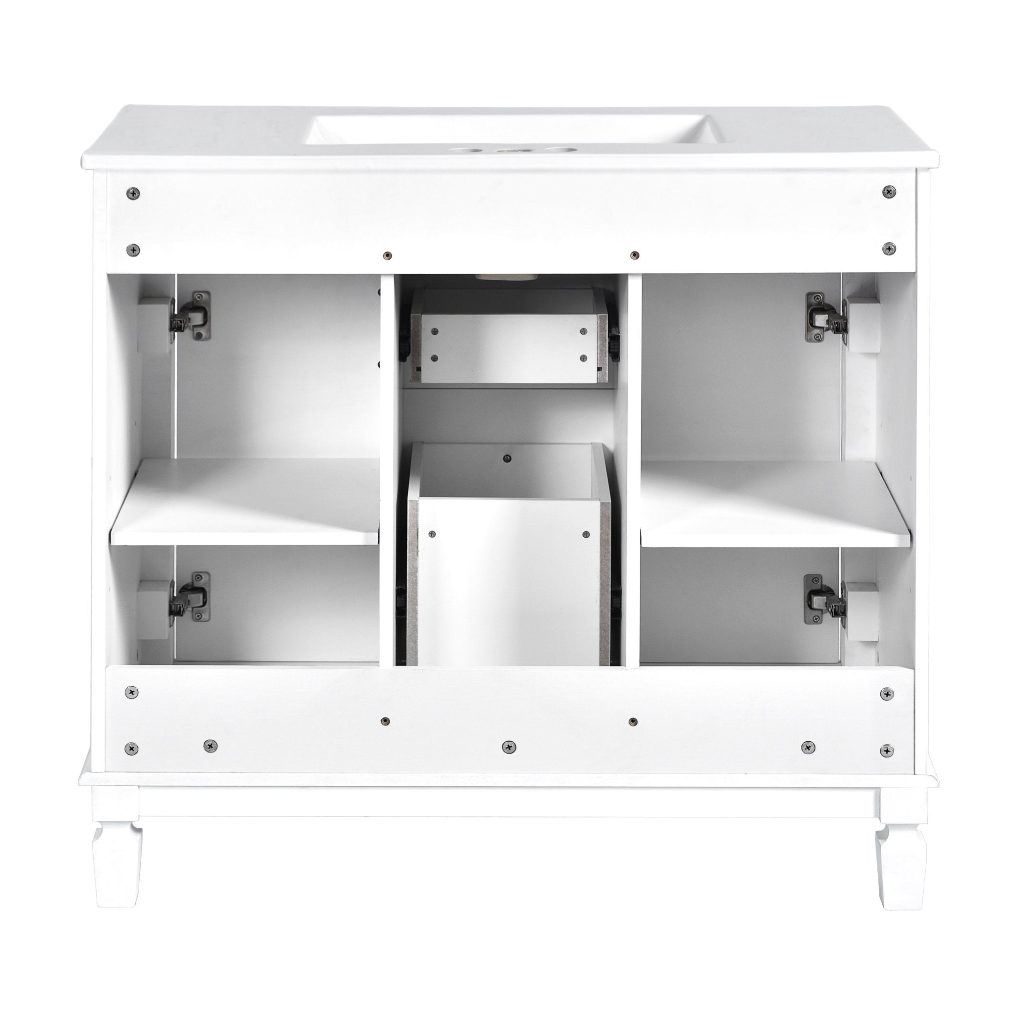 36 "Single sink bathroom dressing table, modern bathroom storage cabinet - KiKiUMi