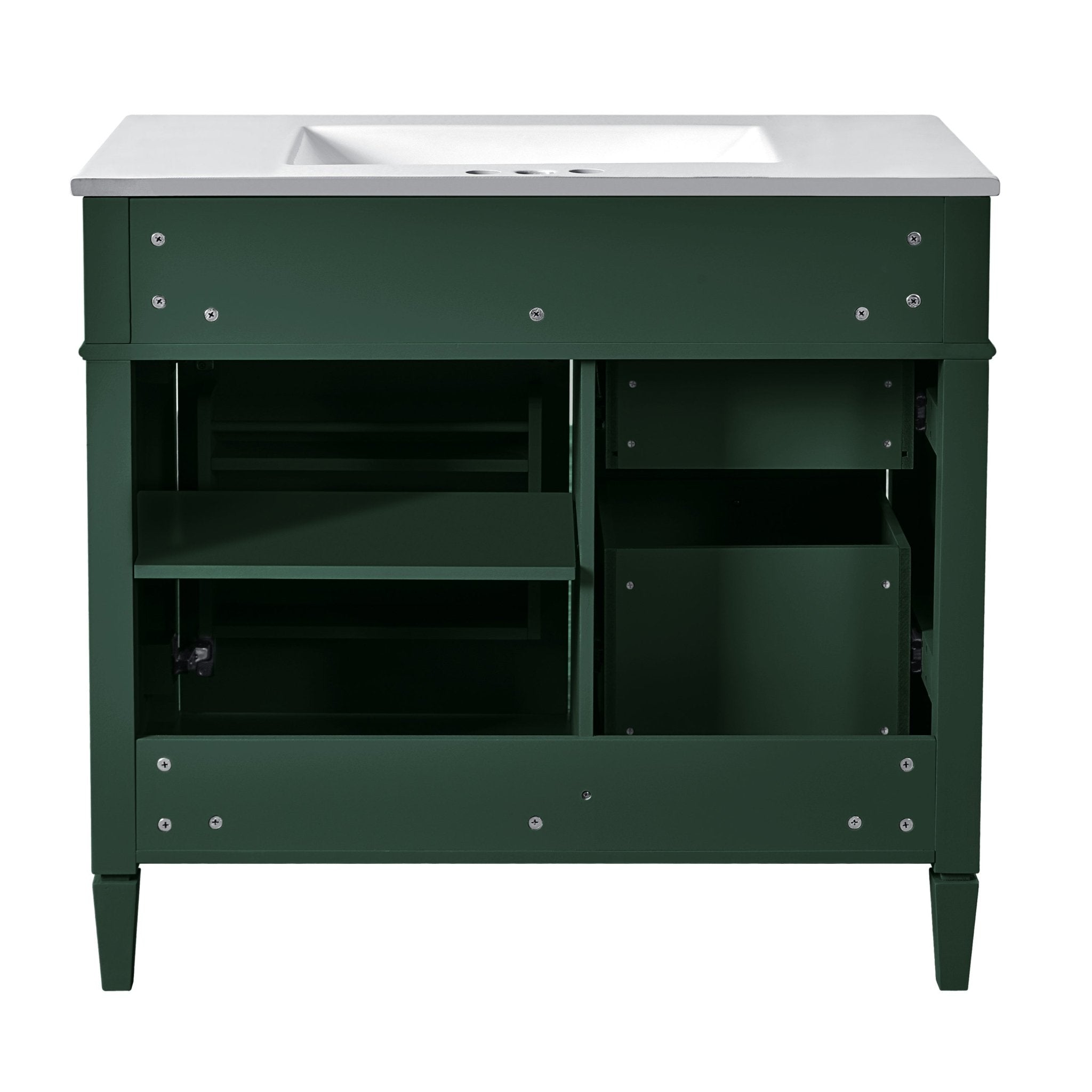 36 "Single sink bathroom dressing table, modern bathroom storage cabinet - KiKiUMi