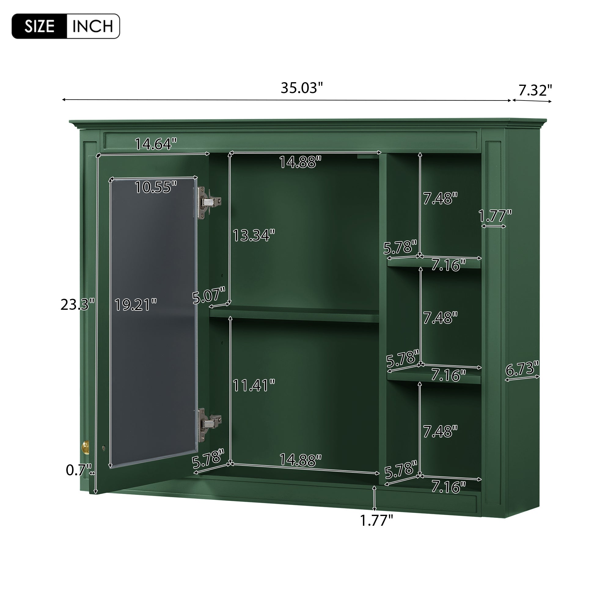 36 "Single sink bathroom dressing table, modern bathroom storage cabinet - KiKiUMi