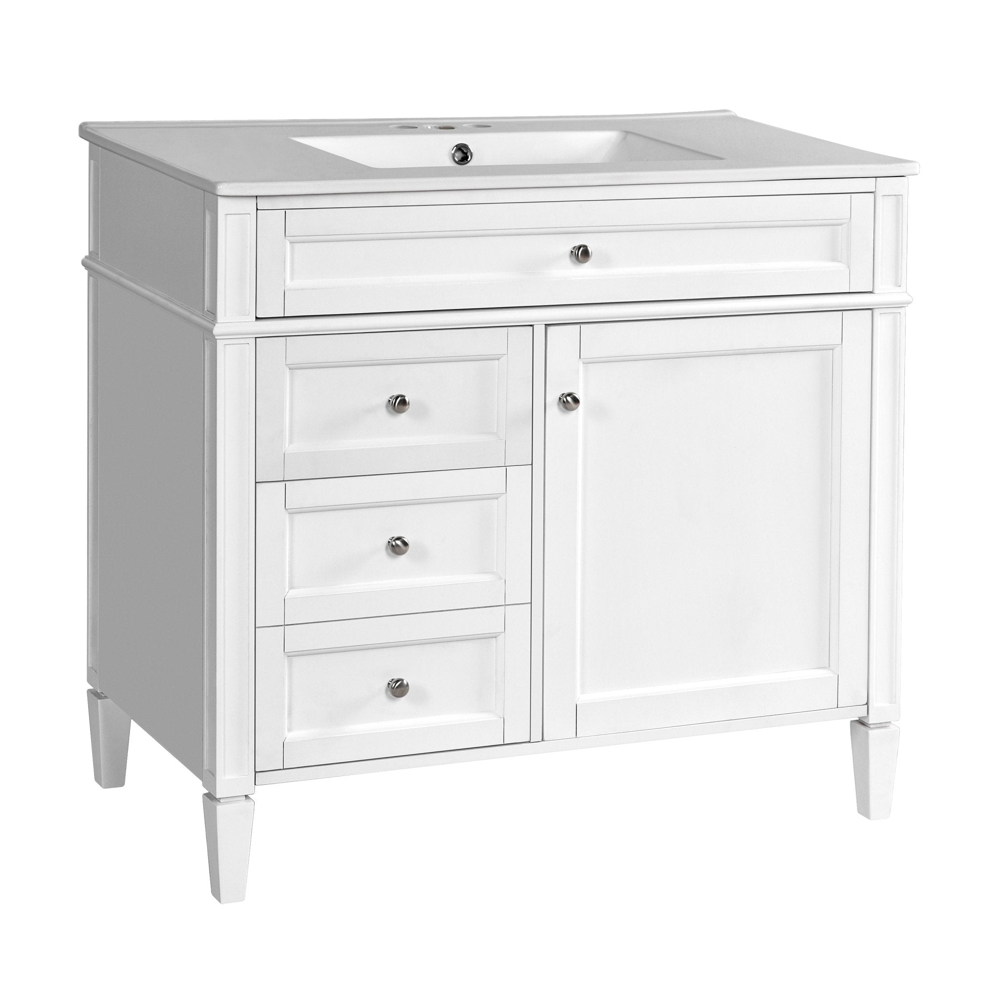 36 "Single sink bathroom dressing table, modern bathroom storage cabinet - KiKiUMi