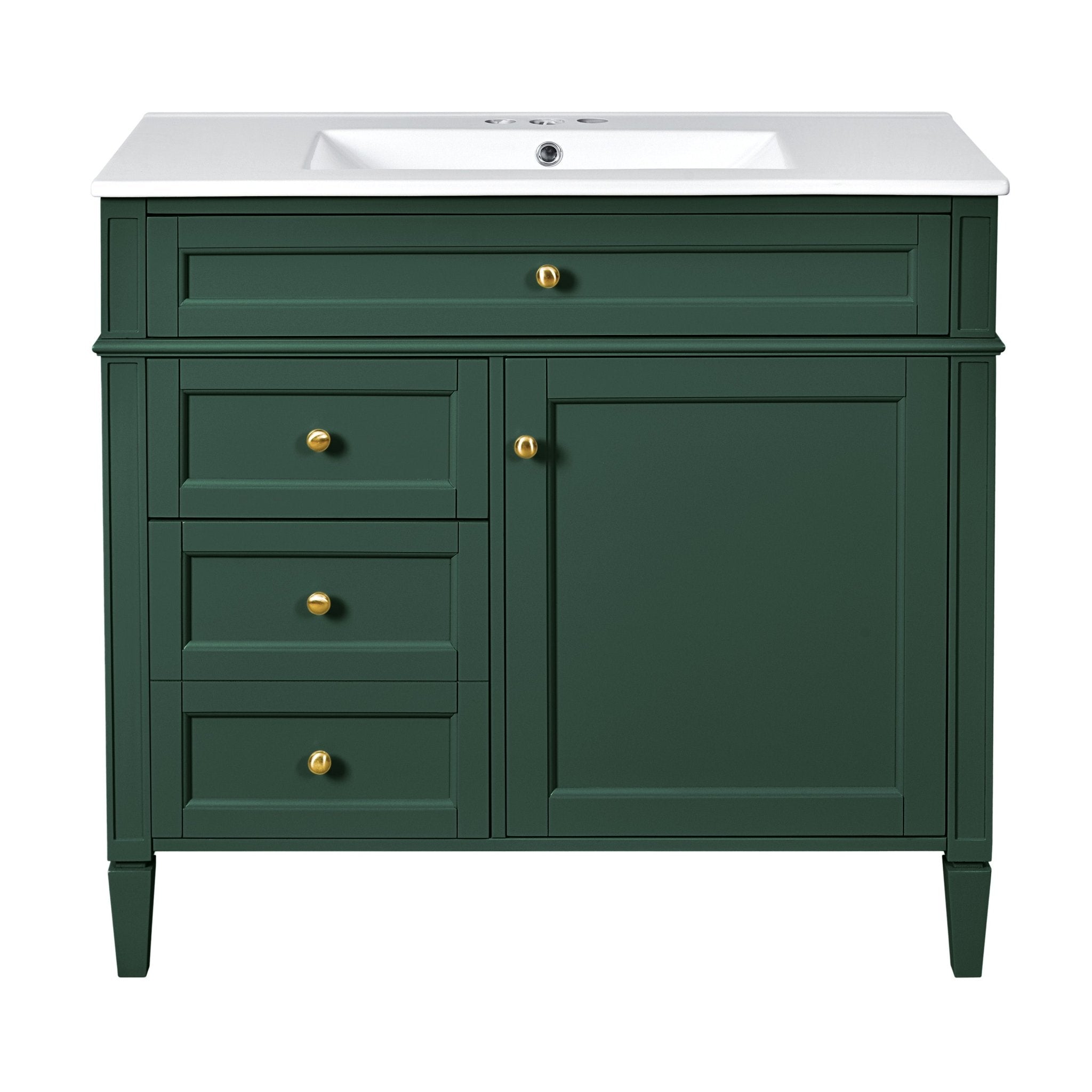 36 "Single sink bathroom dressing table, modern bathroom storage cabinet - KiKiUMi