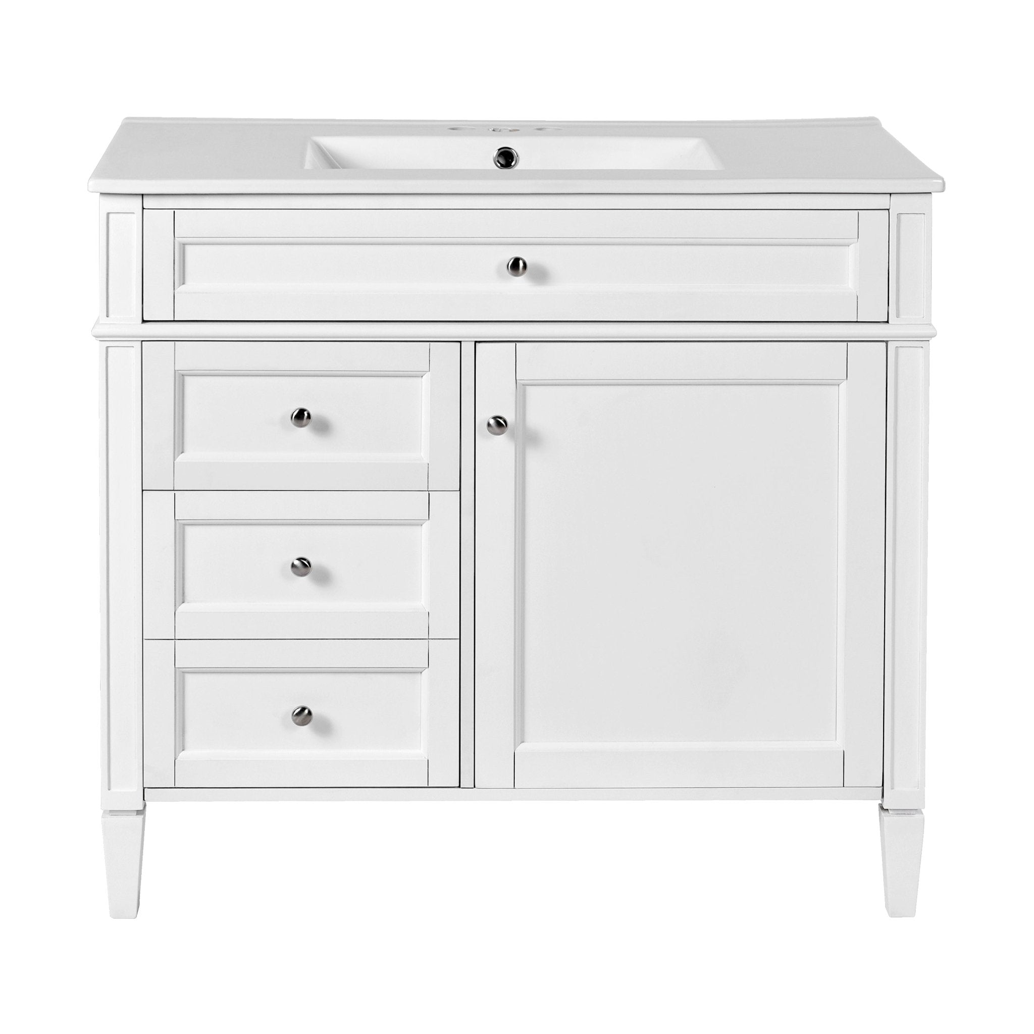 36 "Single sink bathroom dressing table, modern bathroom storage cabinet - KiKiUMi