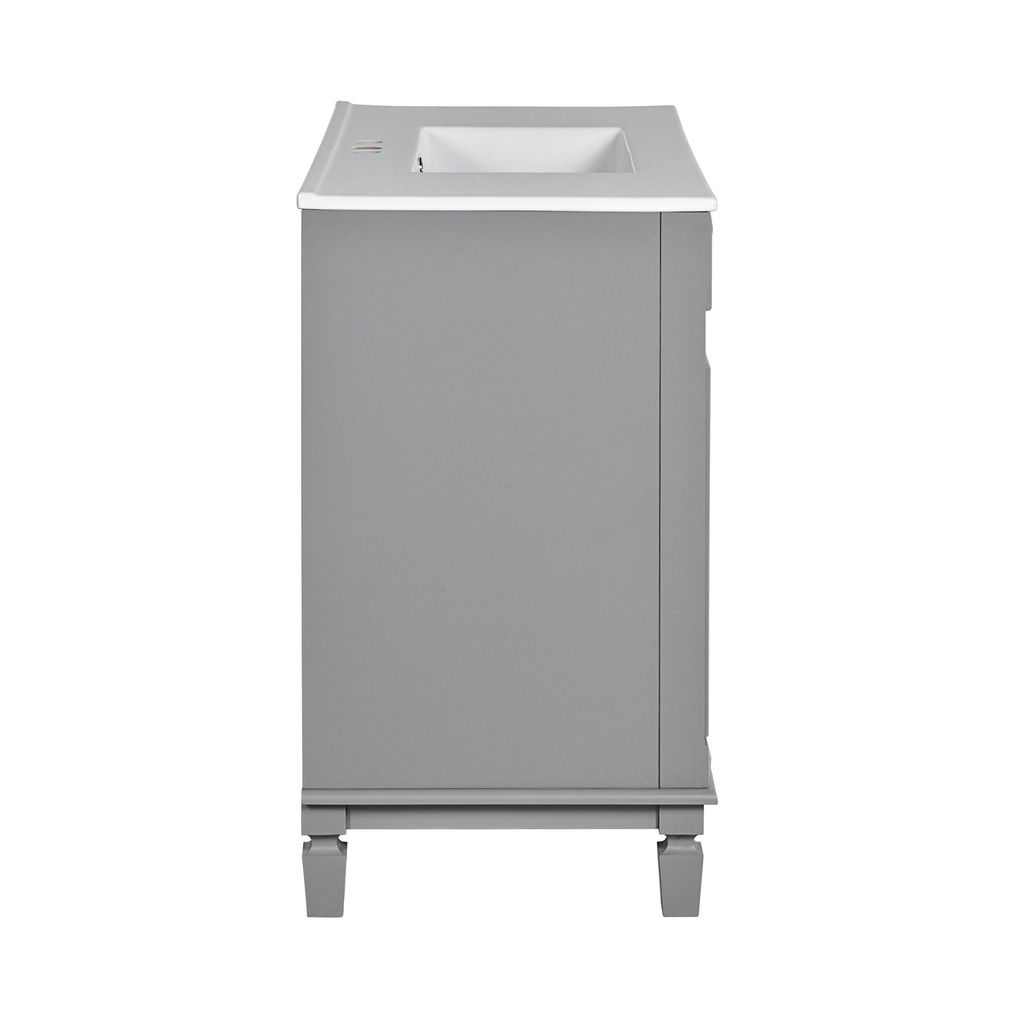 36 "Single sink bathroom dressing table, modern bathroom storage cabinet - KiKiUMi