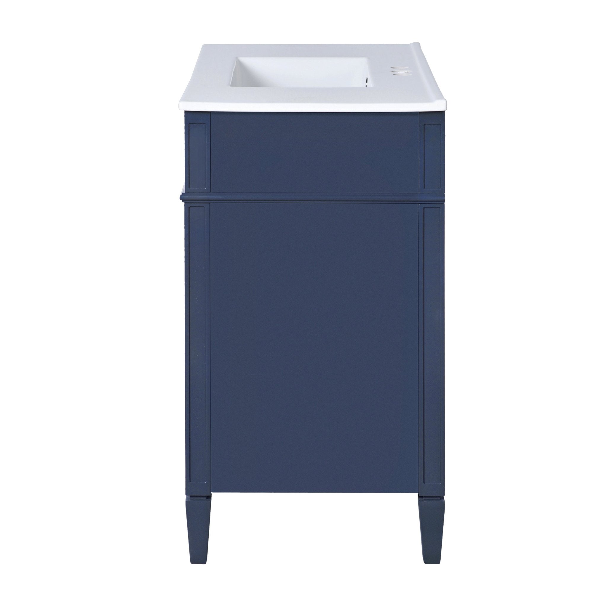 36 "Single sink bathroom dressing table, modern bathroom storage cabinet(blue) - KiKiUMi