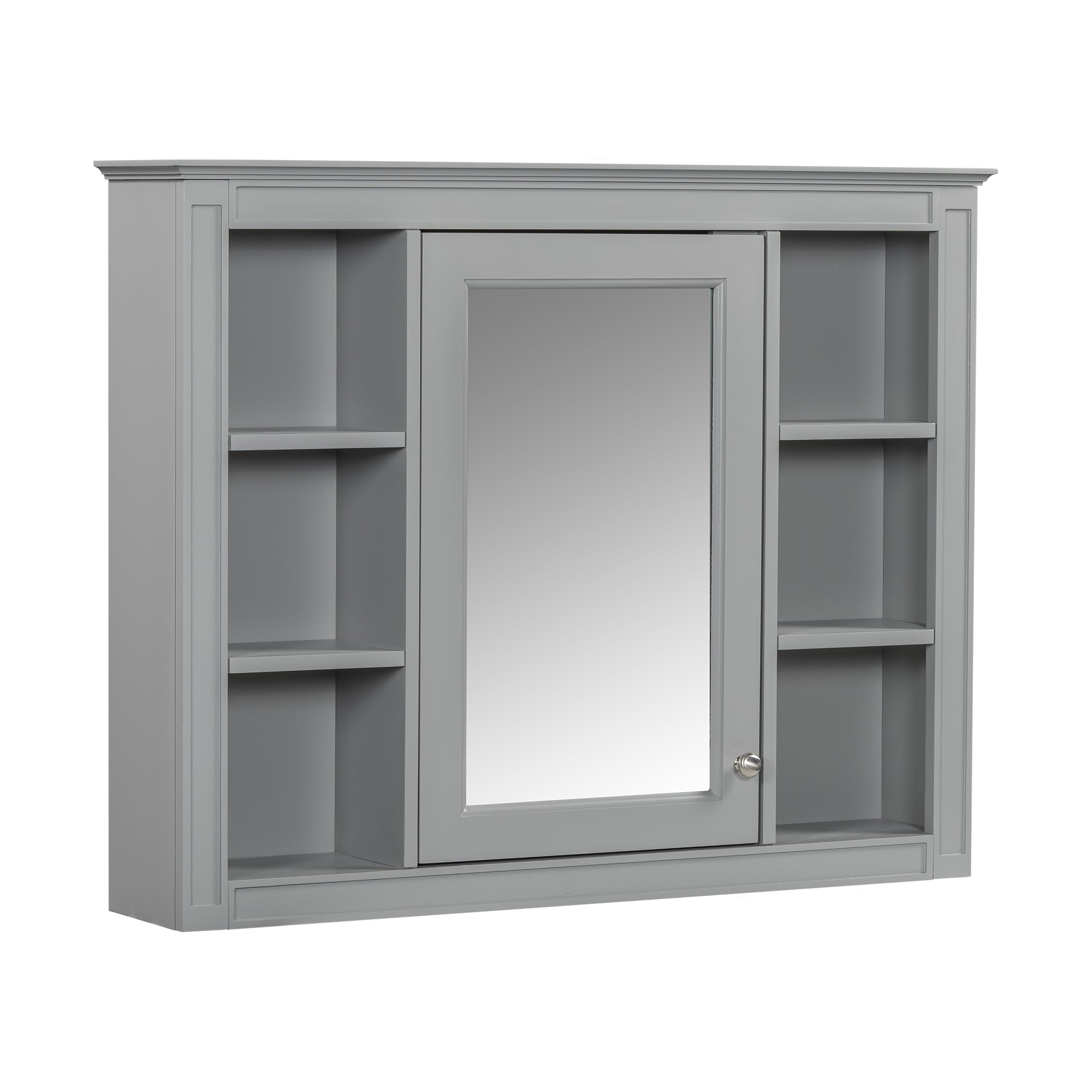 36 "Single sink bathroom dressing table, modern bathroom storage cabinet(Grey) - KiKiUMi