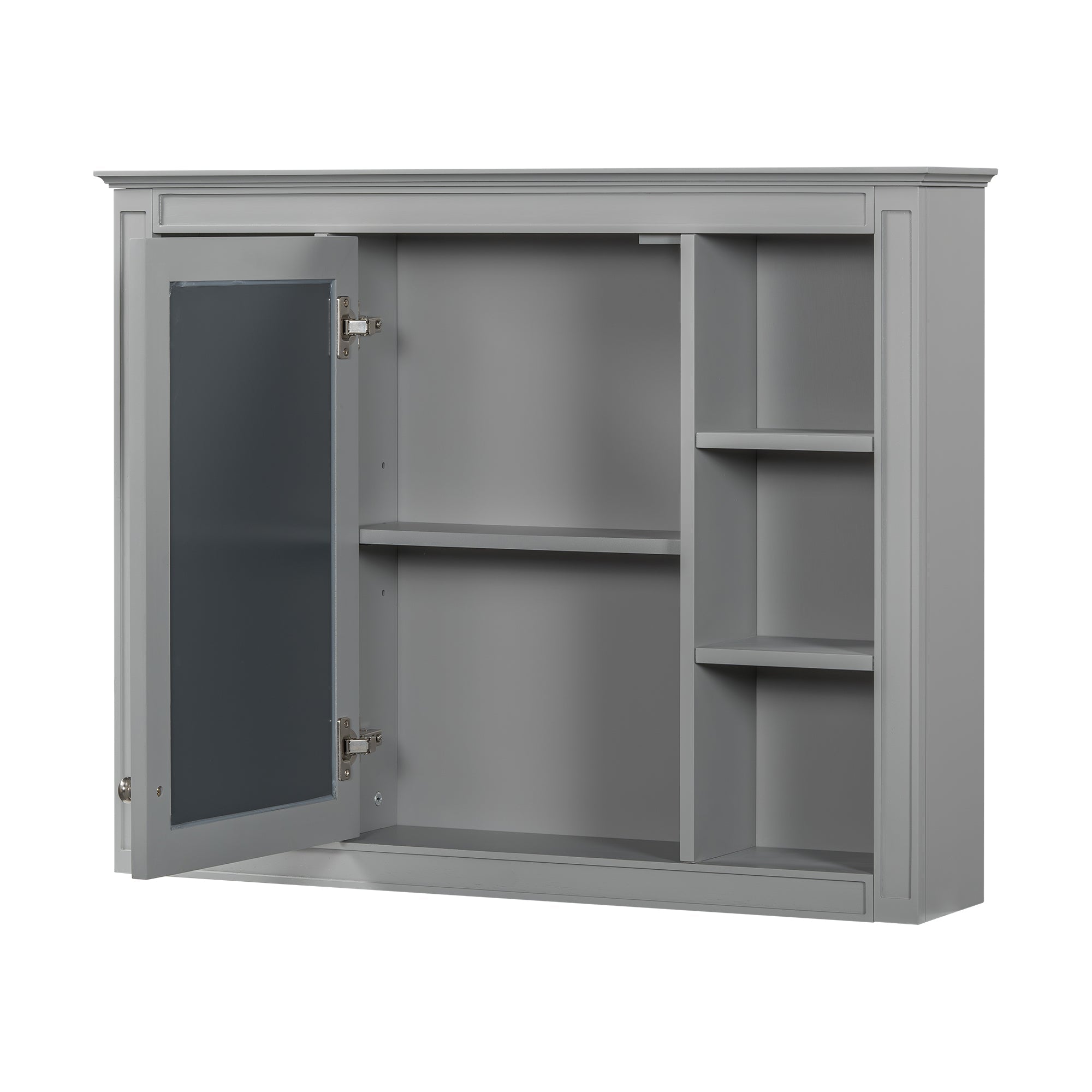 36 "Single sink bathroom dressing table, modern bathroom storage cabinet(Grey) - KiKiUMi