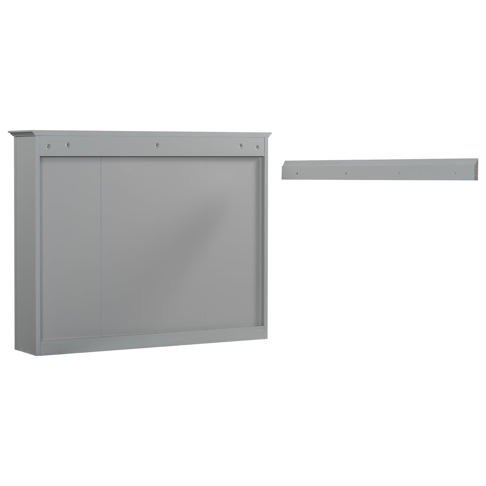 36 "Single sink bathroom dressing table, modern bathroom storage cabinet(Grey) - KiKiUMi