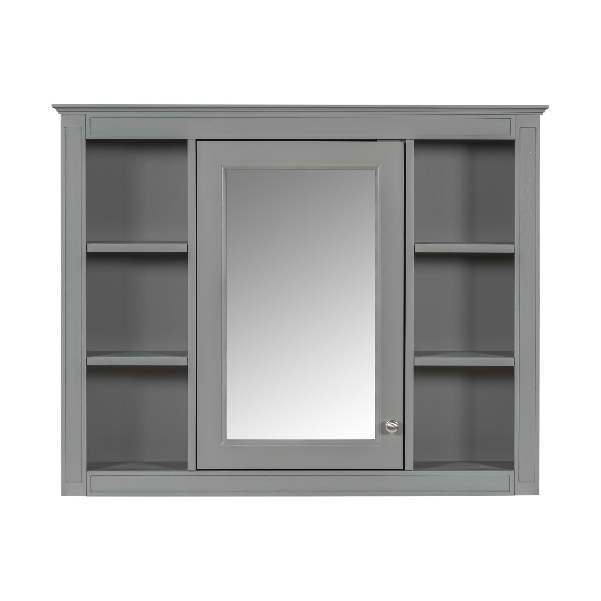 36 "Single sink bathroom dressing table, modern bathroom storage cabinet(Grey) - KiKiUMi