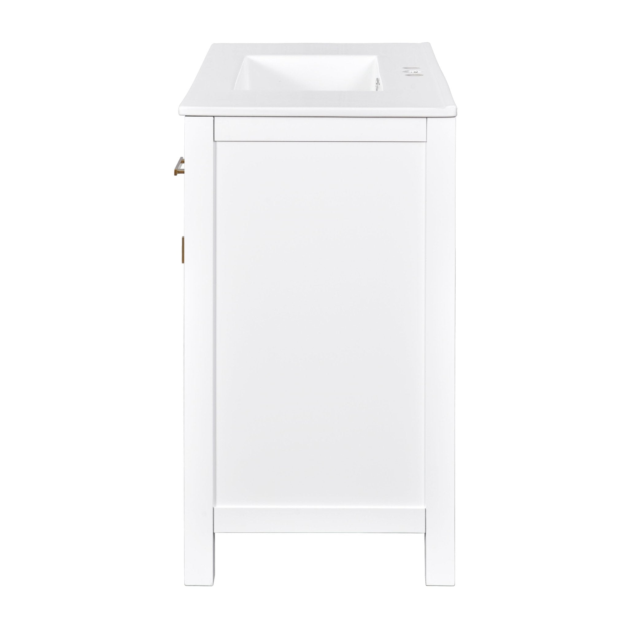 36 "Solid wood frame bathroom ceramic dressing table - KiKiUMi