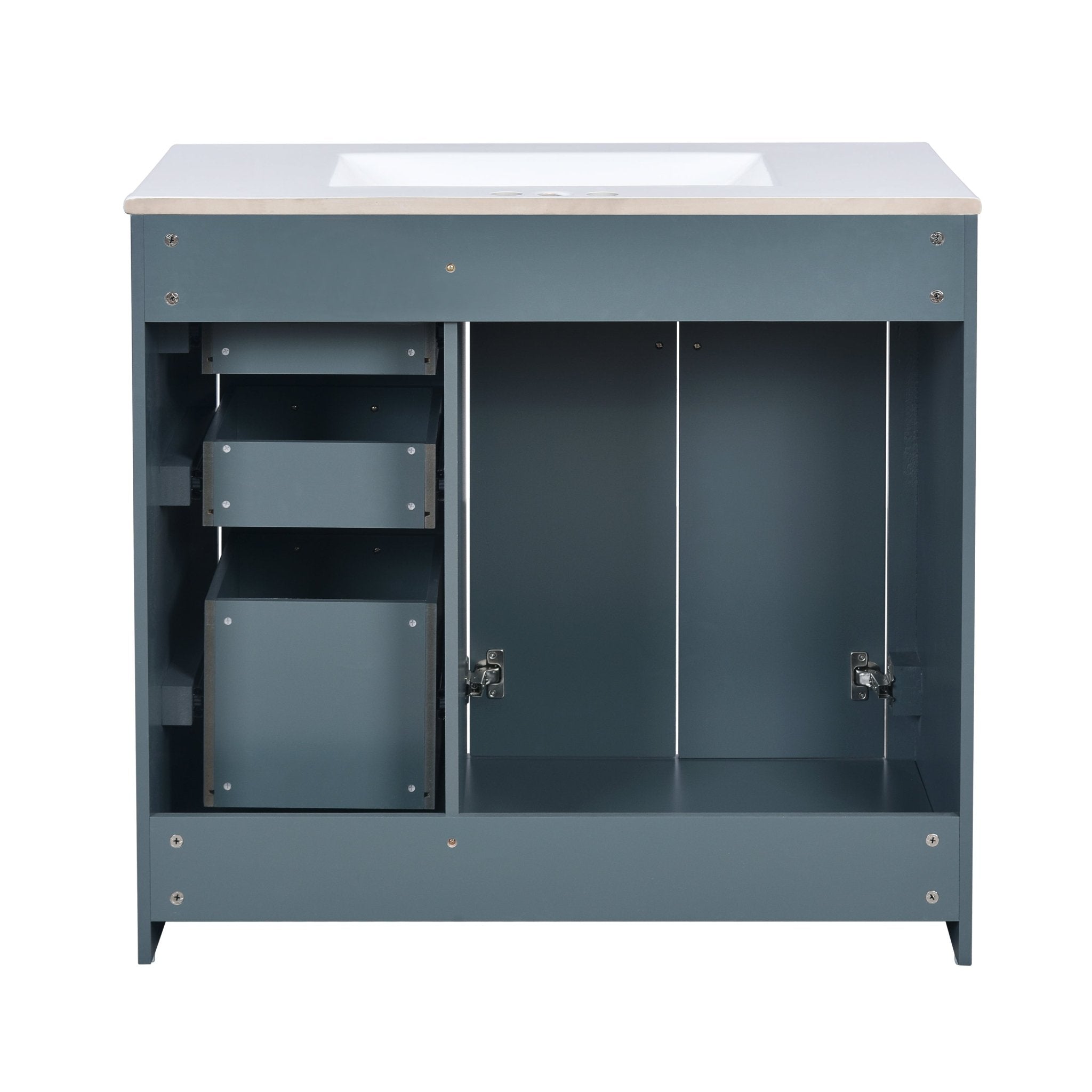 36 "Solid Wood Frame Independent Dressing Table Set (blue) - KiKiUMi