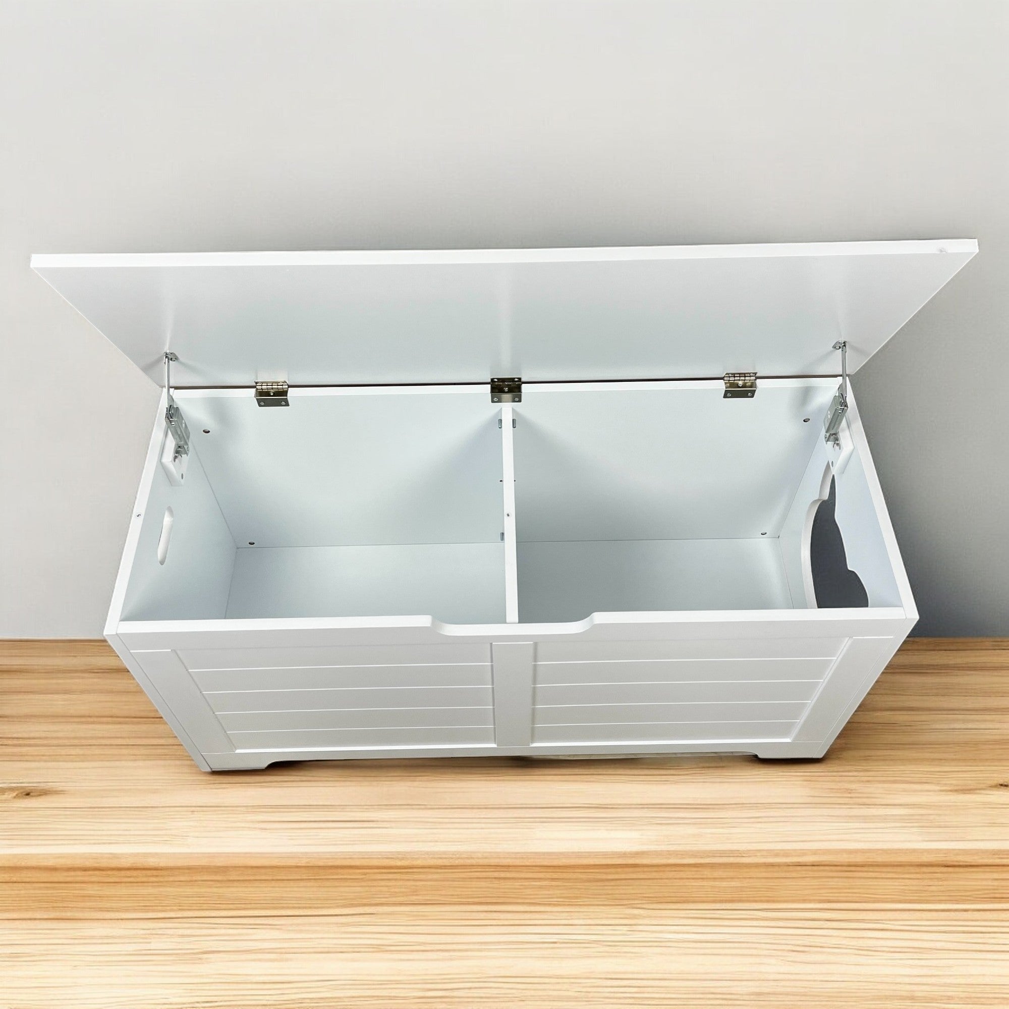 39.4' top open cat litter box closed furniture - KiKiUMi