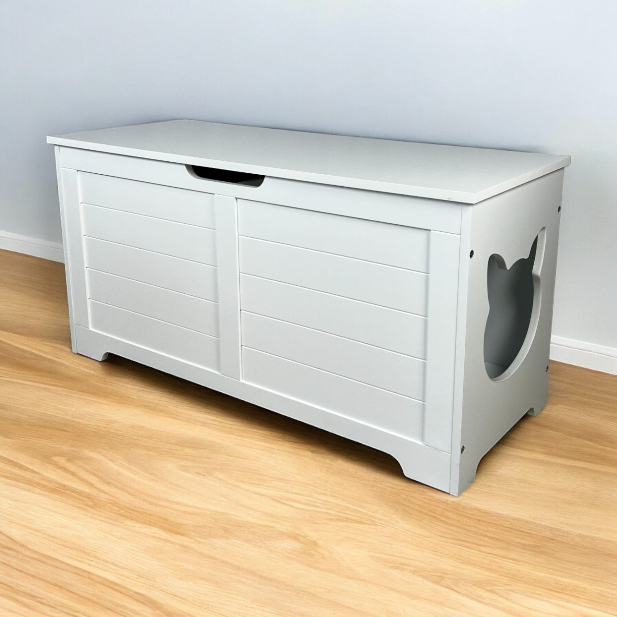39.4' top open cat litter box closed furniture - KiKiUMi