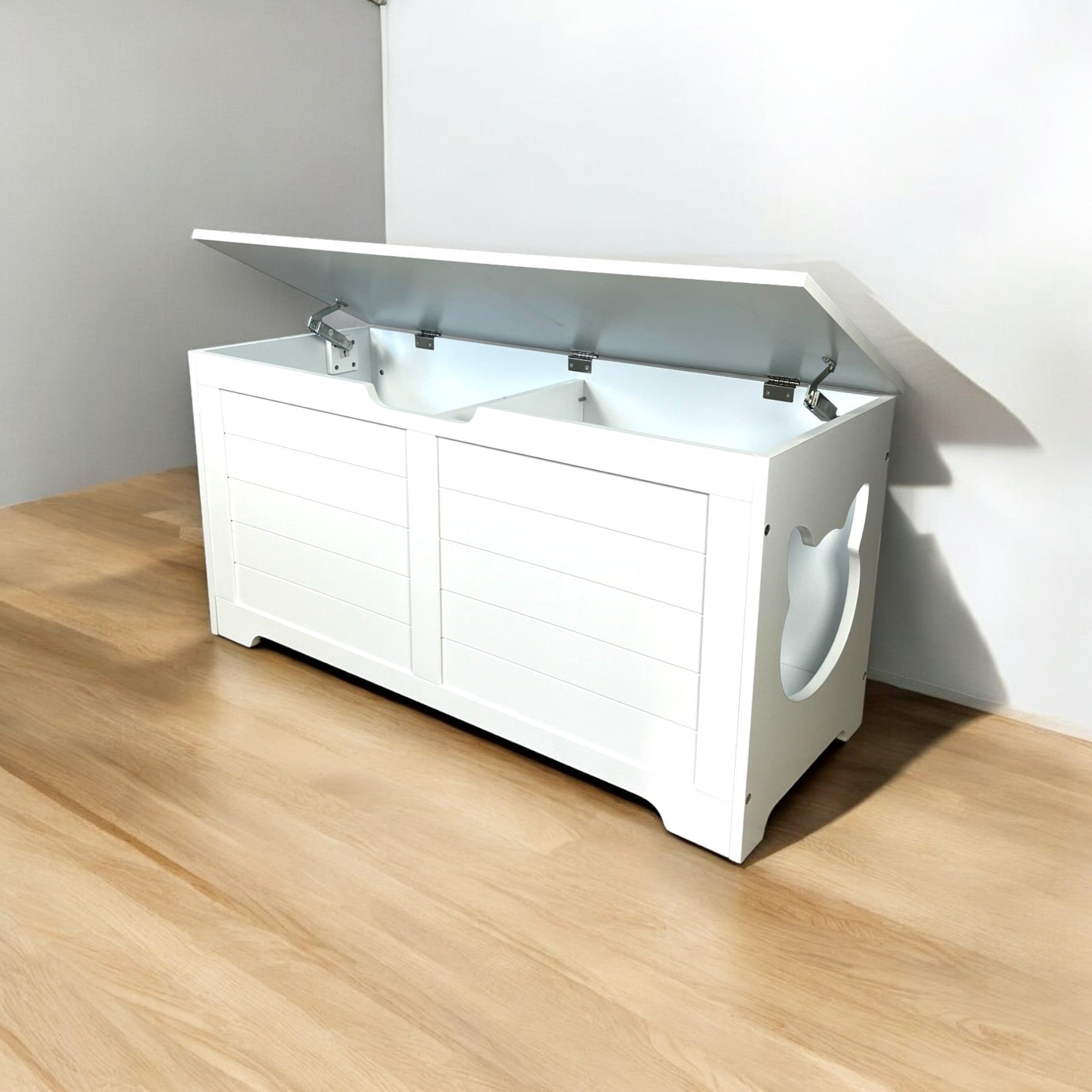 39.4' top open cat litter box closed furniture - KiKiUMi