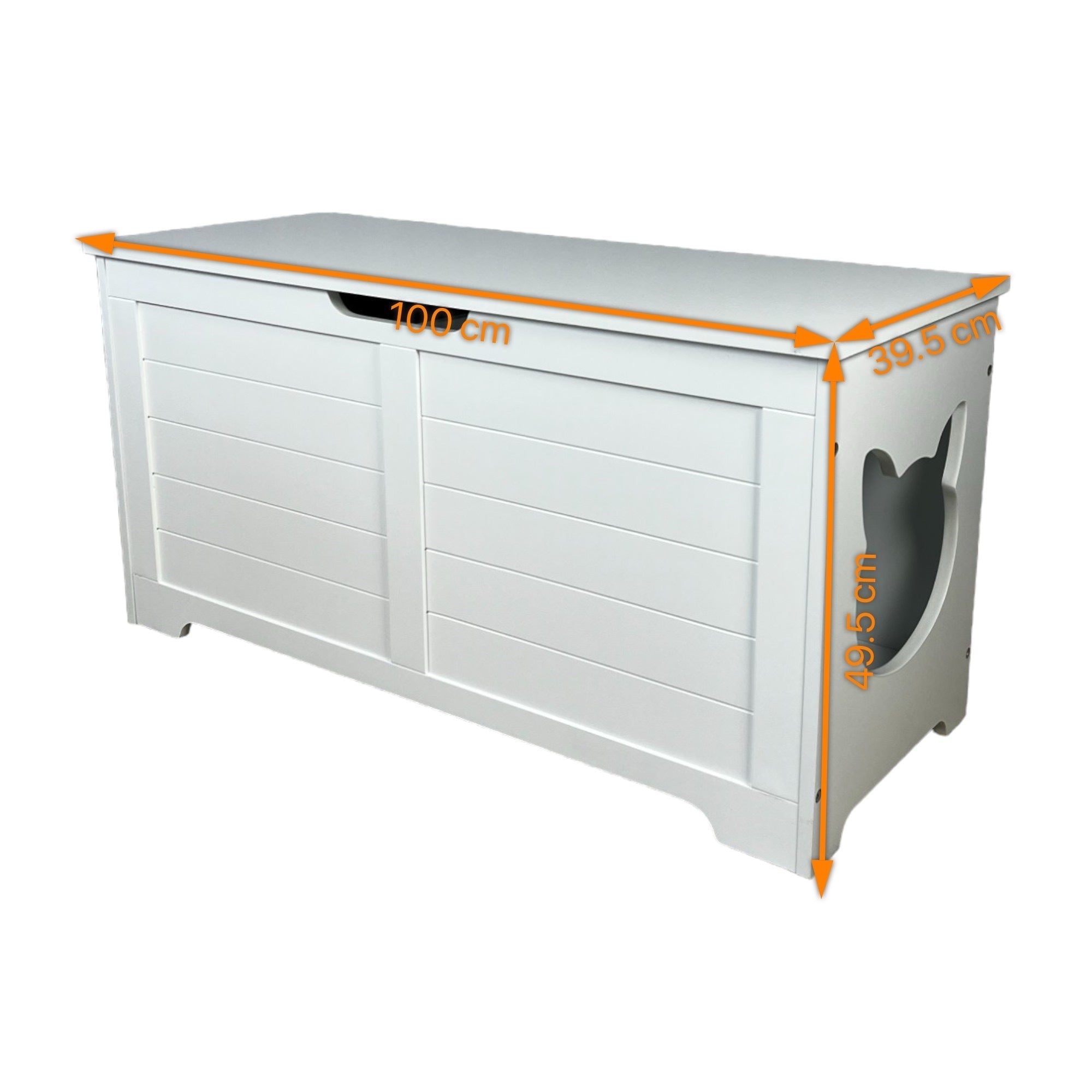 39.4' top open cat litter box closed furniture - KiKiUMi