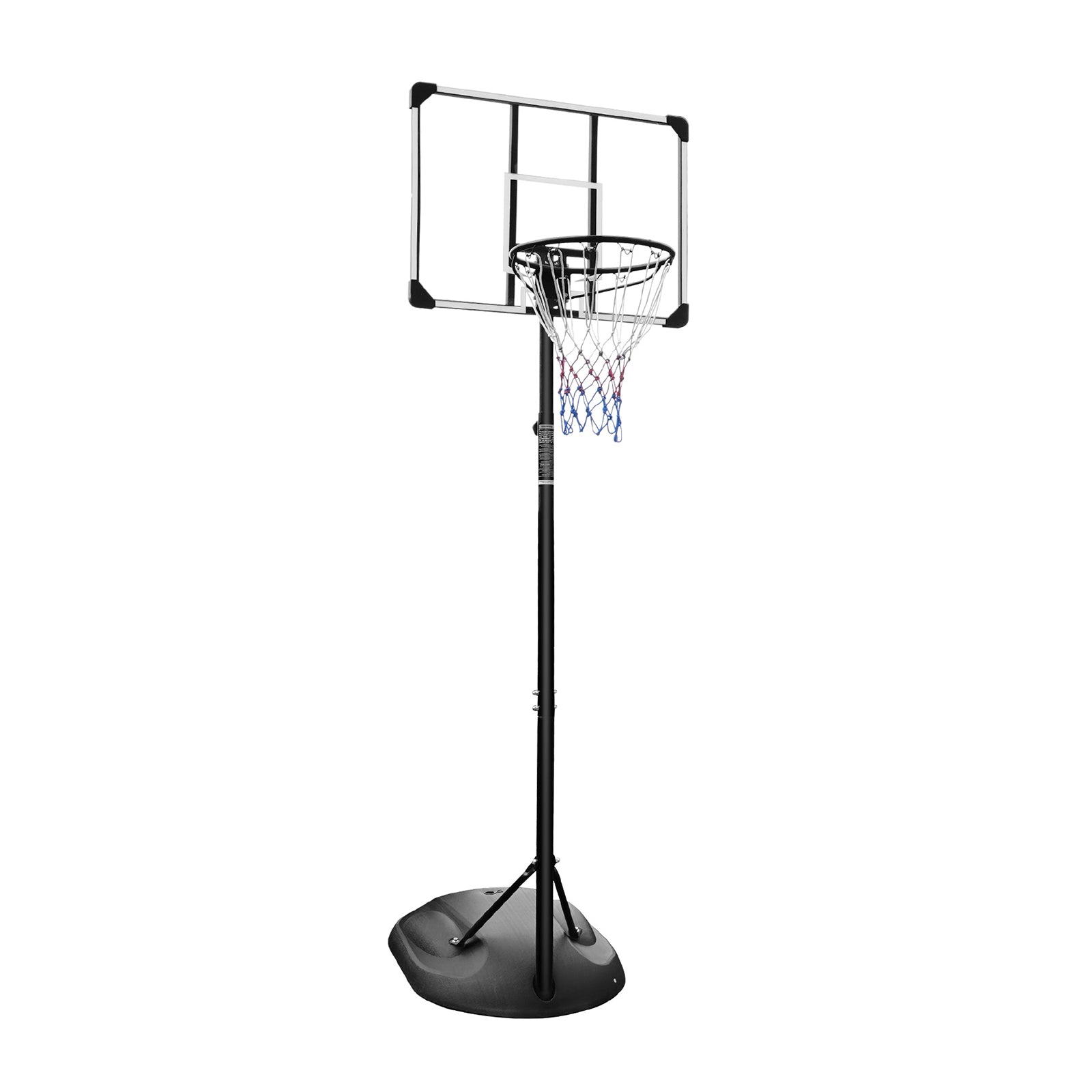 32-inch white adjustable portable basketball stand