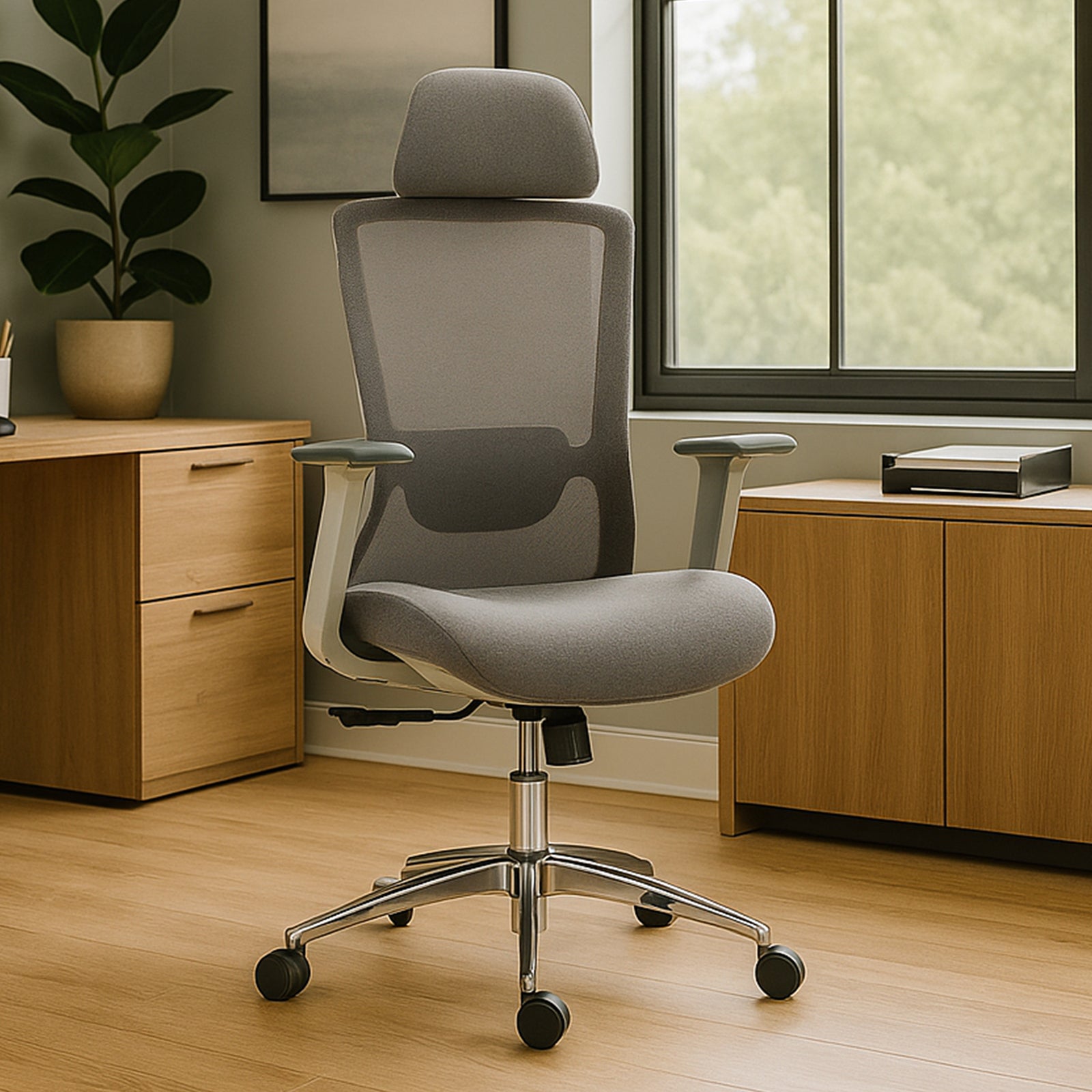 High Back Mesh Office Chair(Grey)