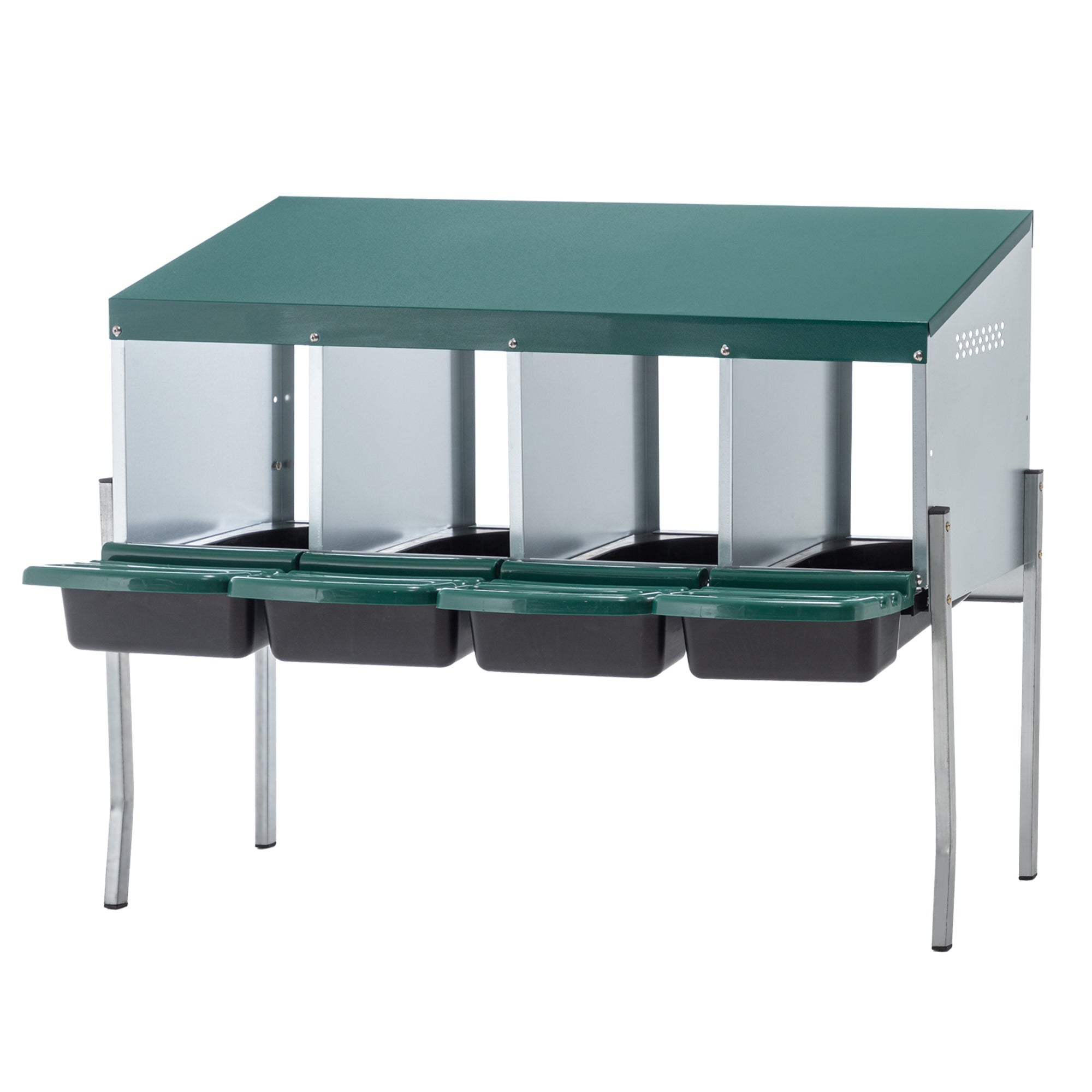 4 - Hole Chicken Nest, With Legs And Cover to Protect Eggs,Green - KiKiUMi