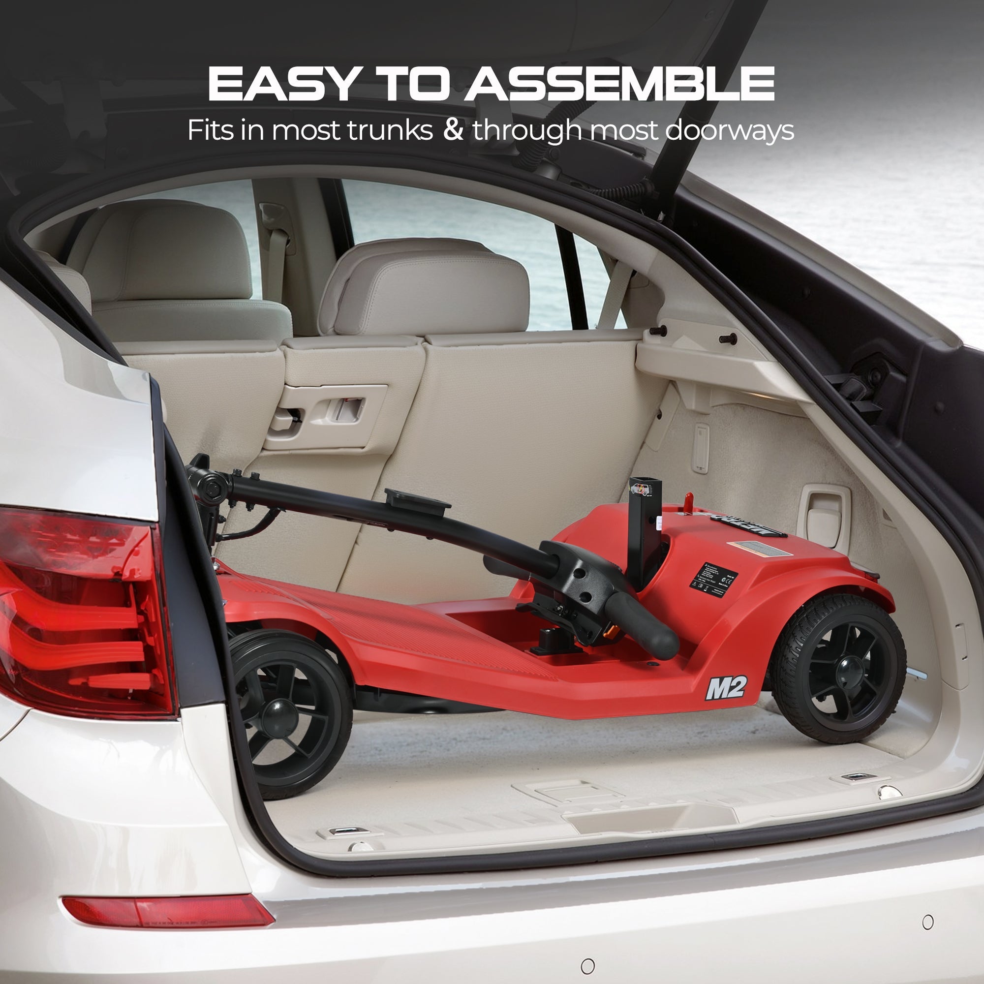 4 - wheel electric scooter, 16 - 20 miles of driving range, electromagnetic braking system(red) - KiKiUMi