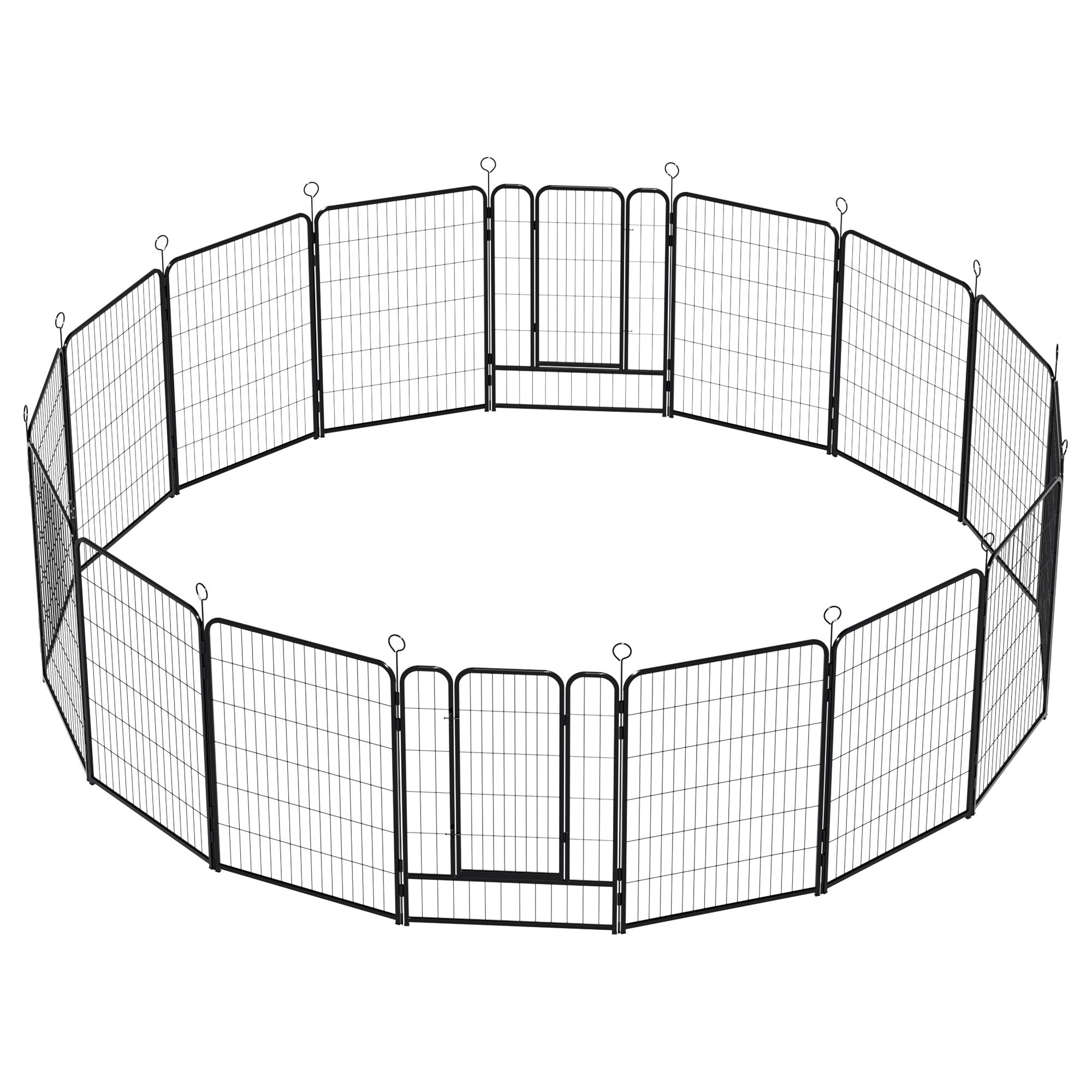 40 - inch 16 - board heavy - duty metal pet enclosure for dogs - KiKiUMi