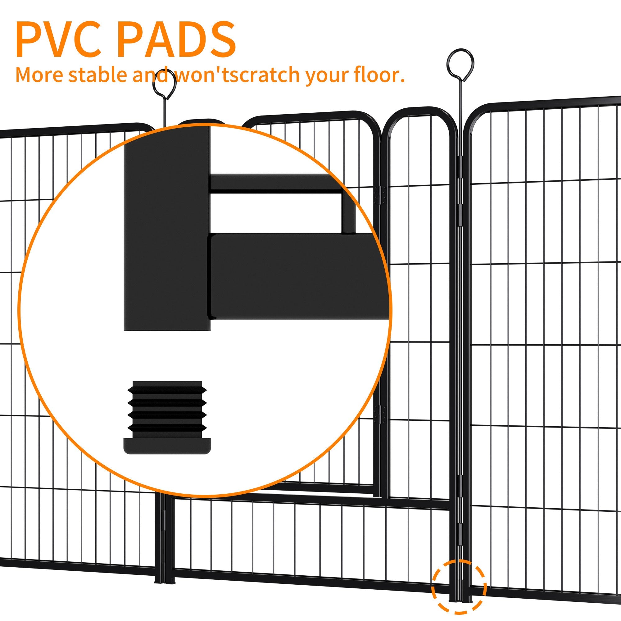 40 - inch 16 - board heavy - duty metal pet enclosure for dogs - KiKiUMi