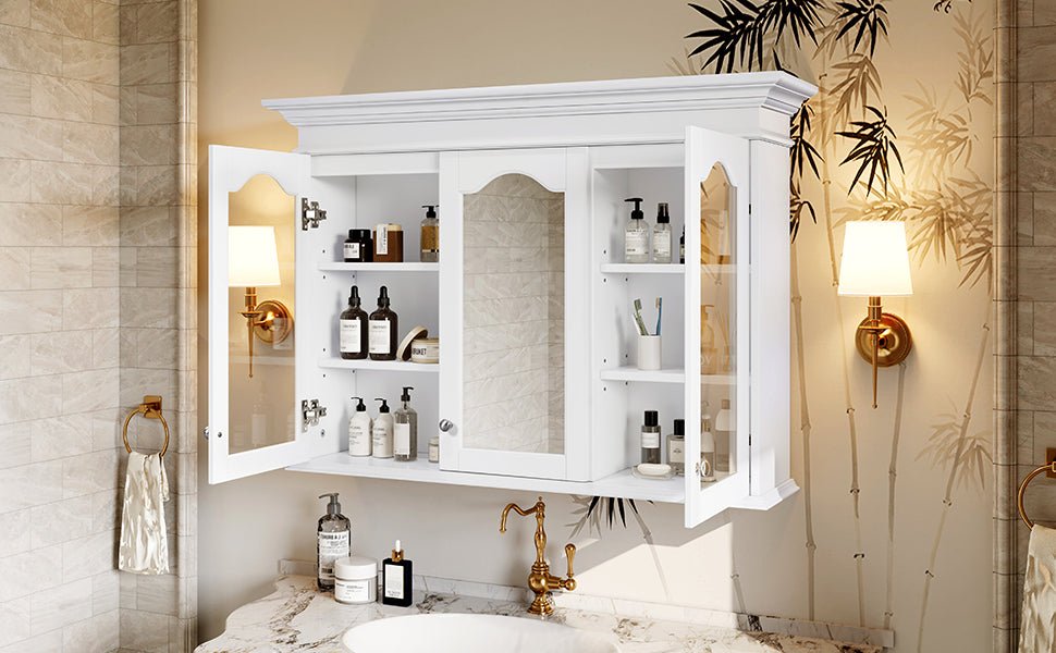 40' wall - mounted bathroom cabinet with a glass door - KiKiUMi