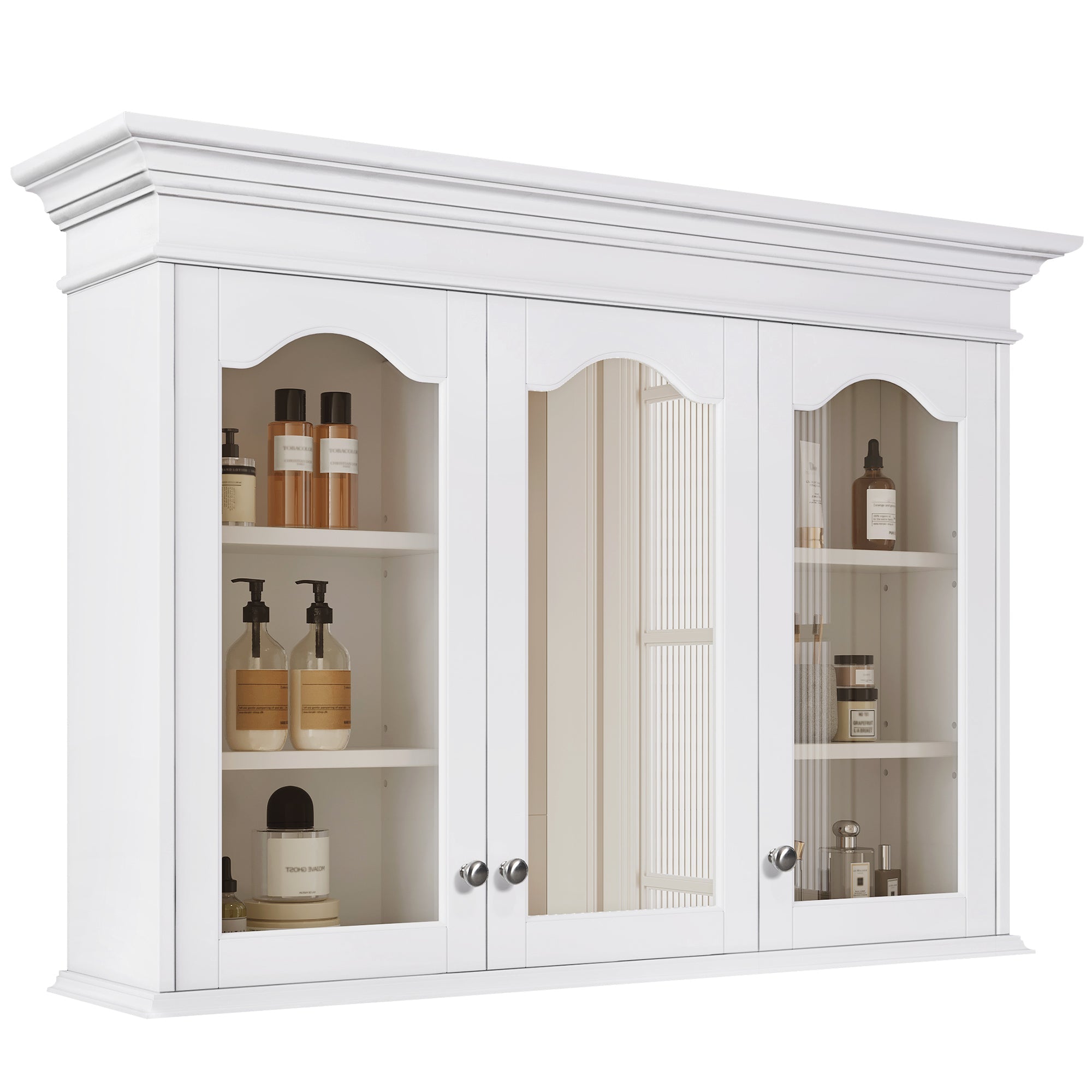 40' wall - mounted bathroom cabinet with a glass door - KiKiUMi