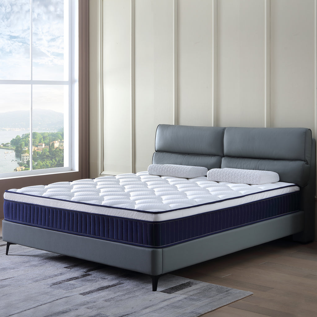 10-inch plush memory foam hybrid mattress