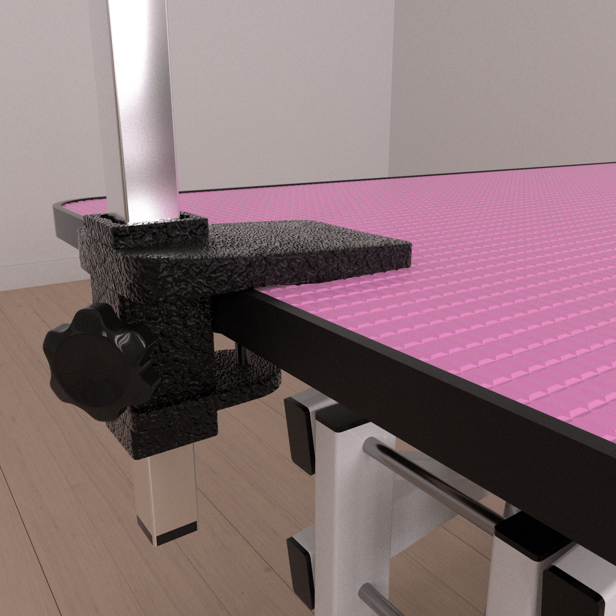 42.5 - inch adjustable heavy - duty hydraulic pet dog grooming table（white+pink） - KiKiUMi