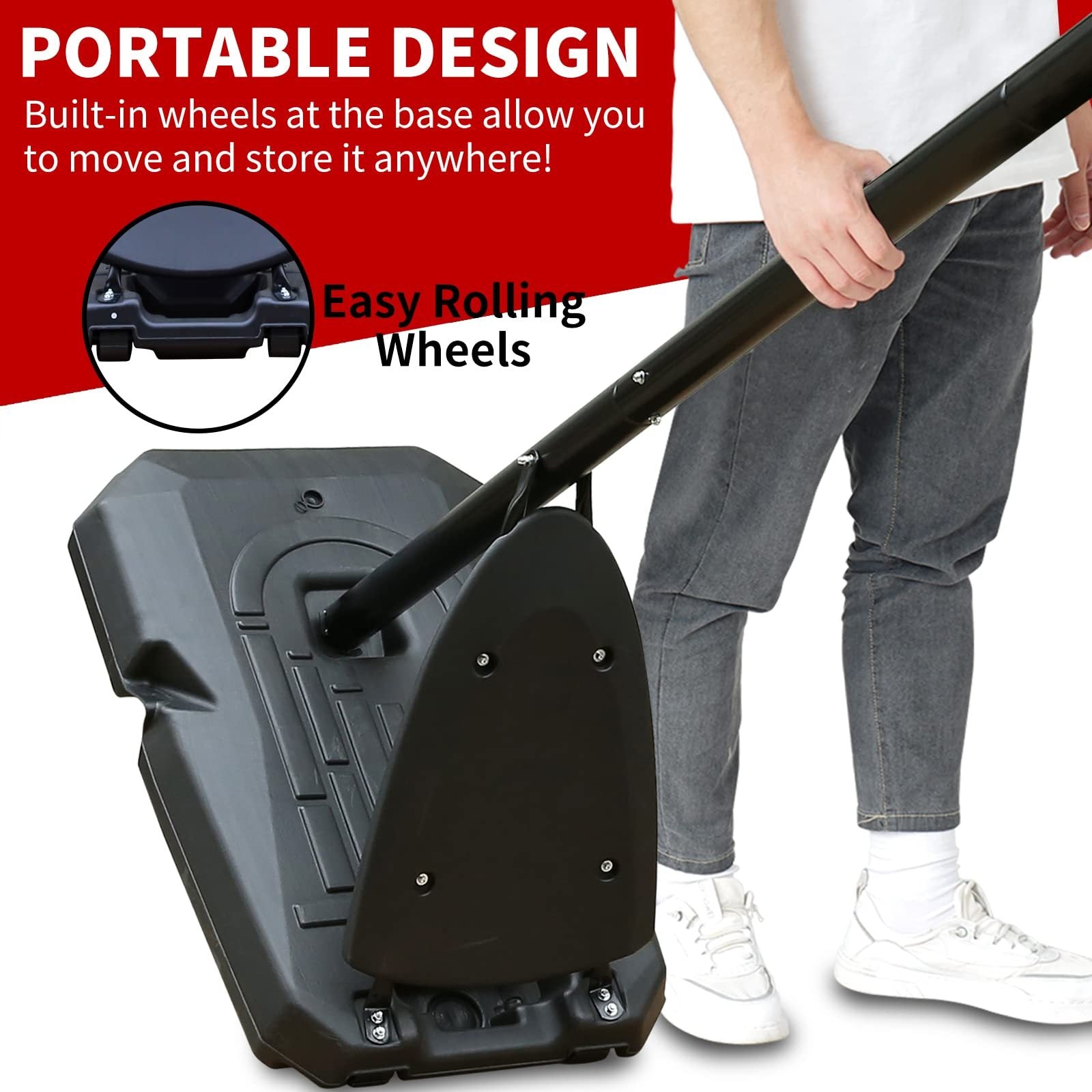44 - inch backboard basket portable basketball target system - KiKiUMi