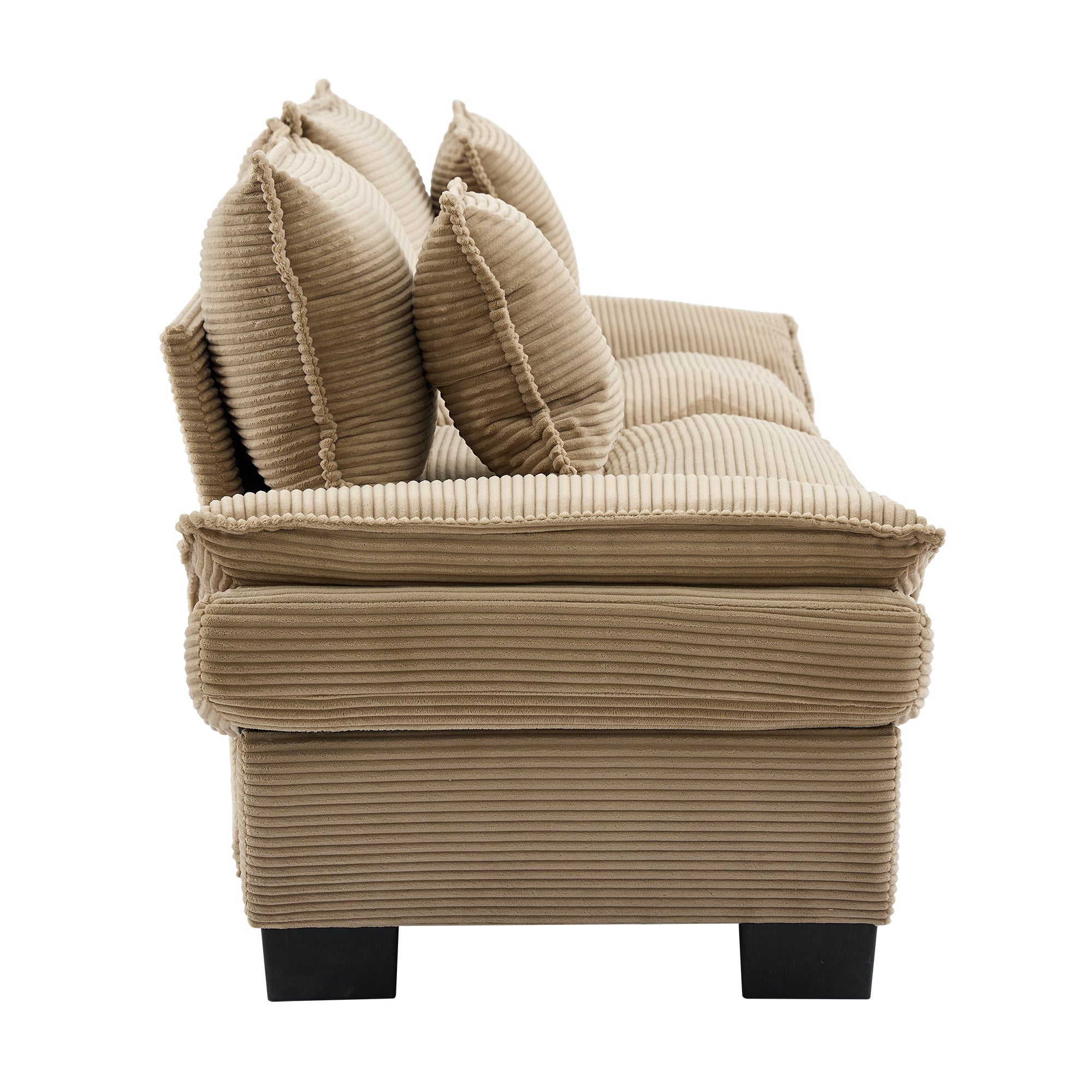 Corduroy sofas suitable for multiple scenarios. (khaki)