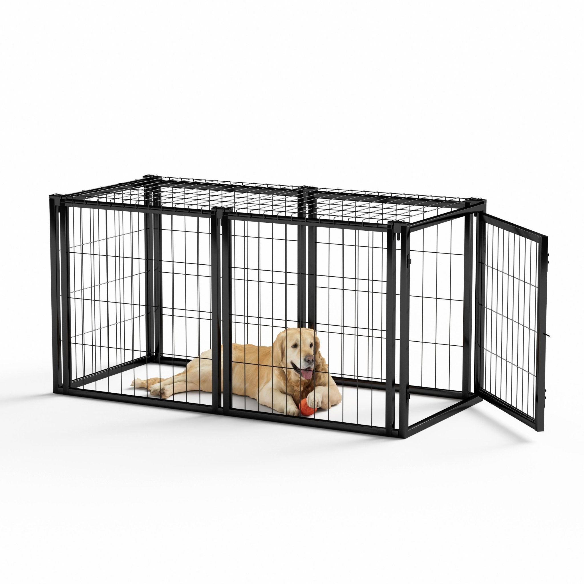47.2 'Dog cage, pet cage with top - KiKiUMi