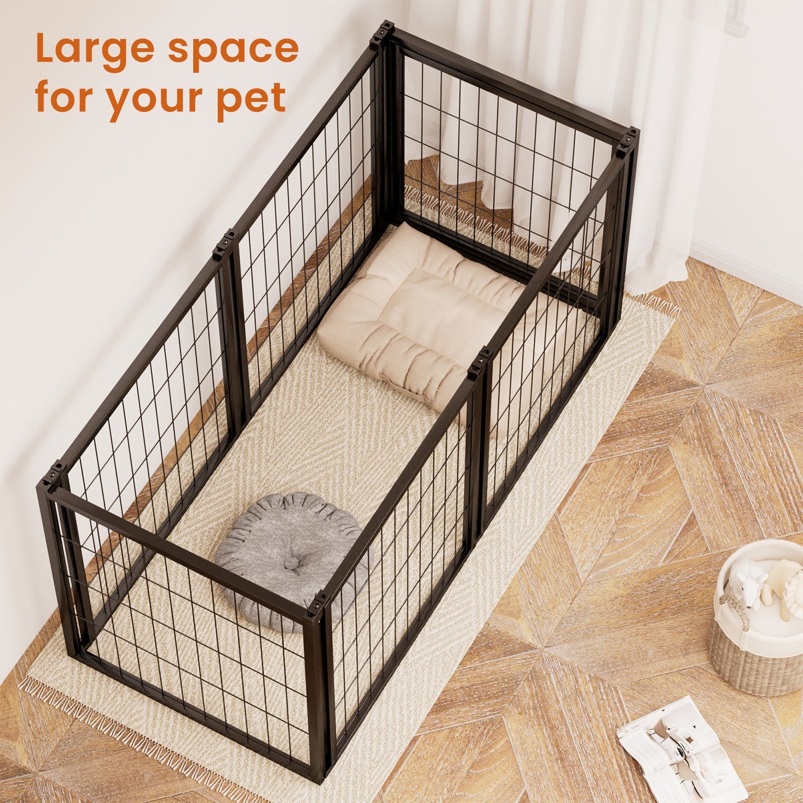 47.2 'Dog cage, pet cage with top - KiKiUMi
