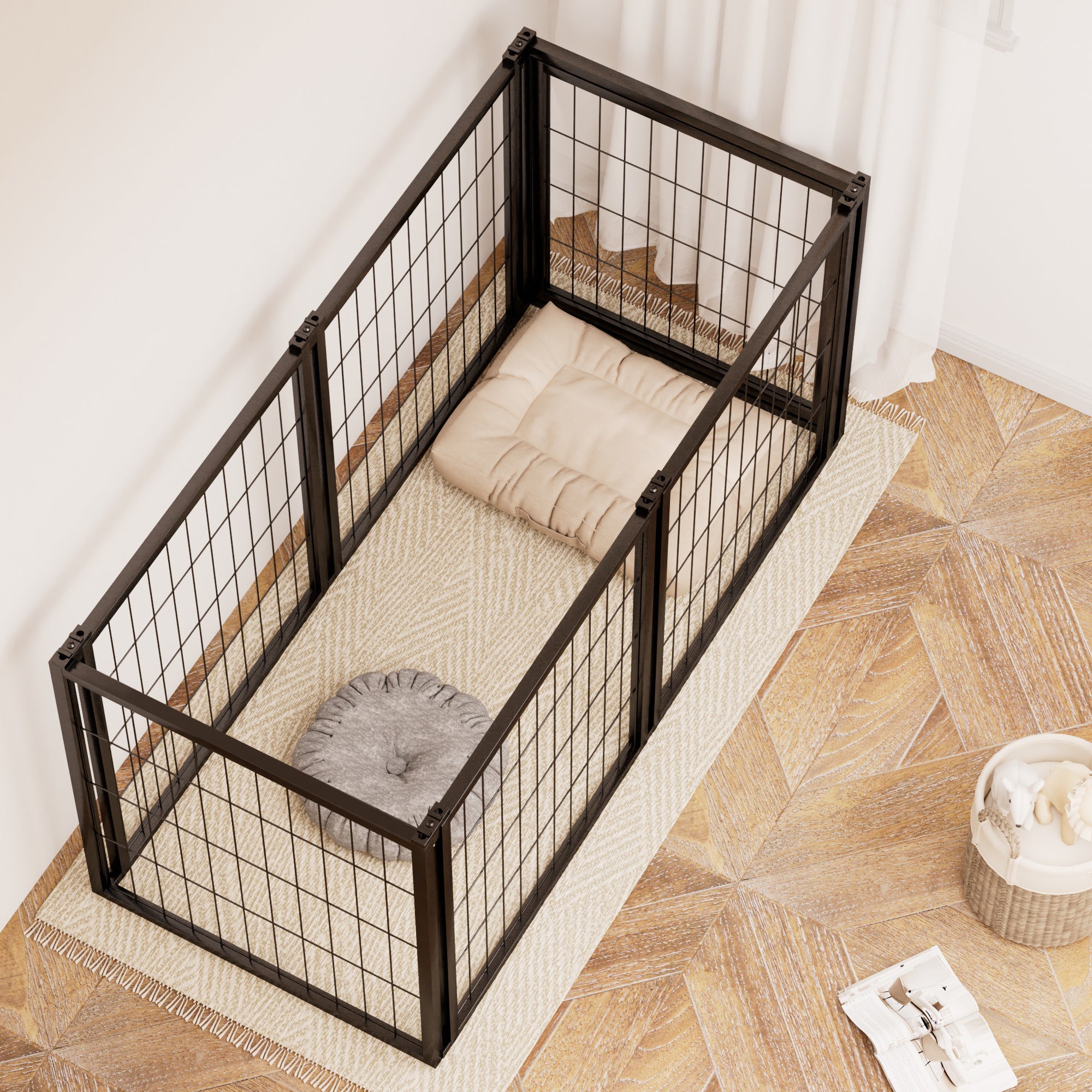 47.2 'Dog cage, pet cage with top - KiKiUMi