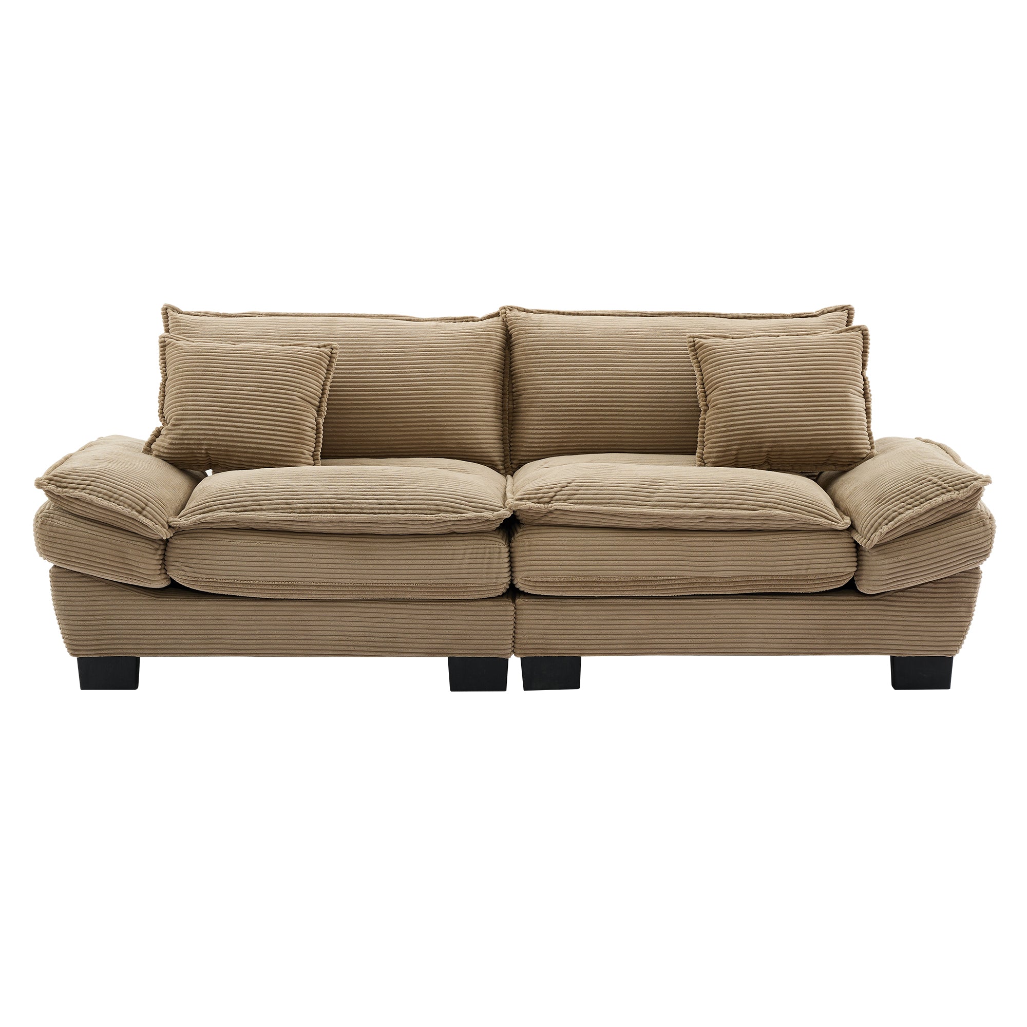 Corduroy sofas suitable for multiple scenarios. (khaki)