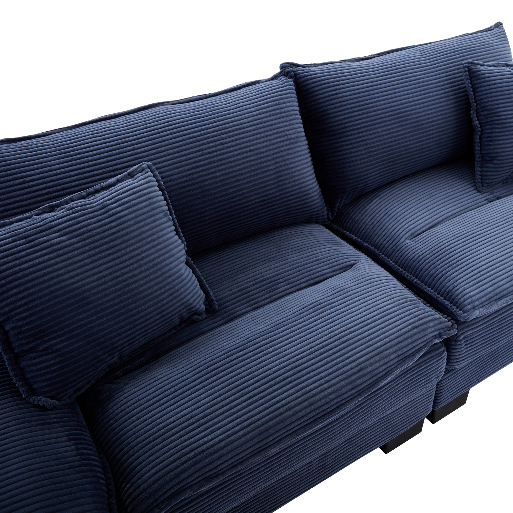 Corduroy sofas suitable for multiple scenarios. (blue)