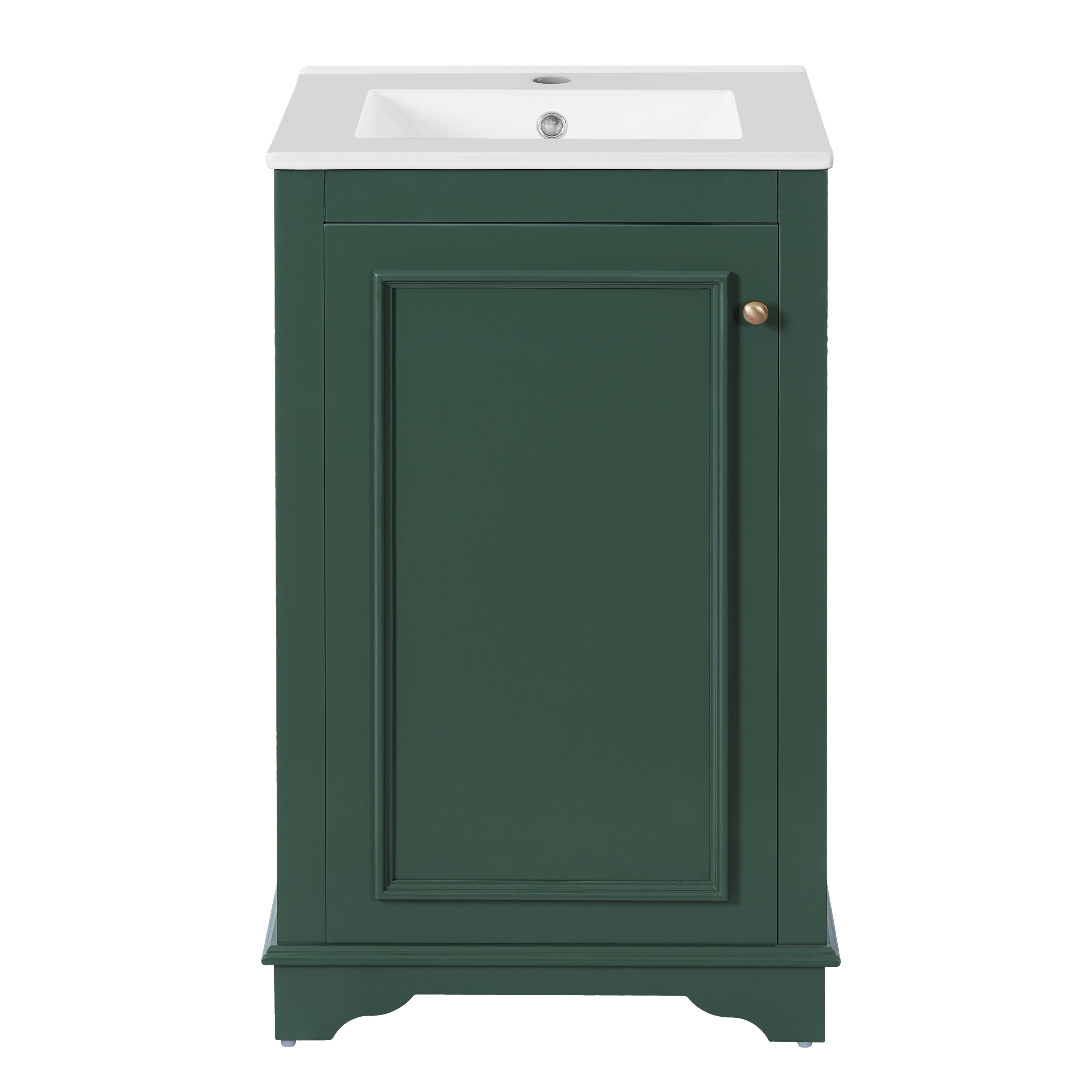Modern style 20-inch green ceramic sink bathroom dressing table
