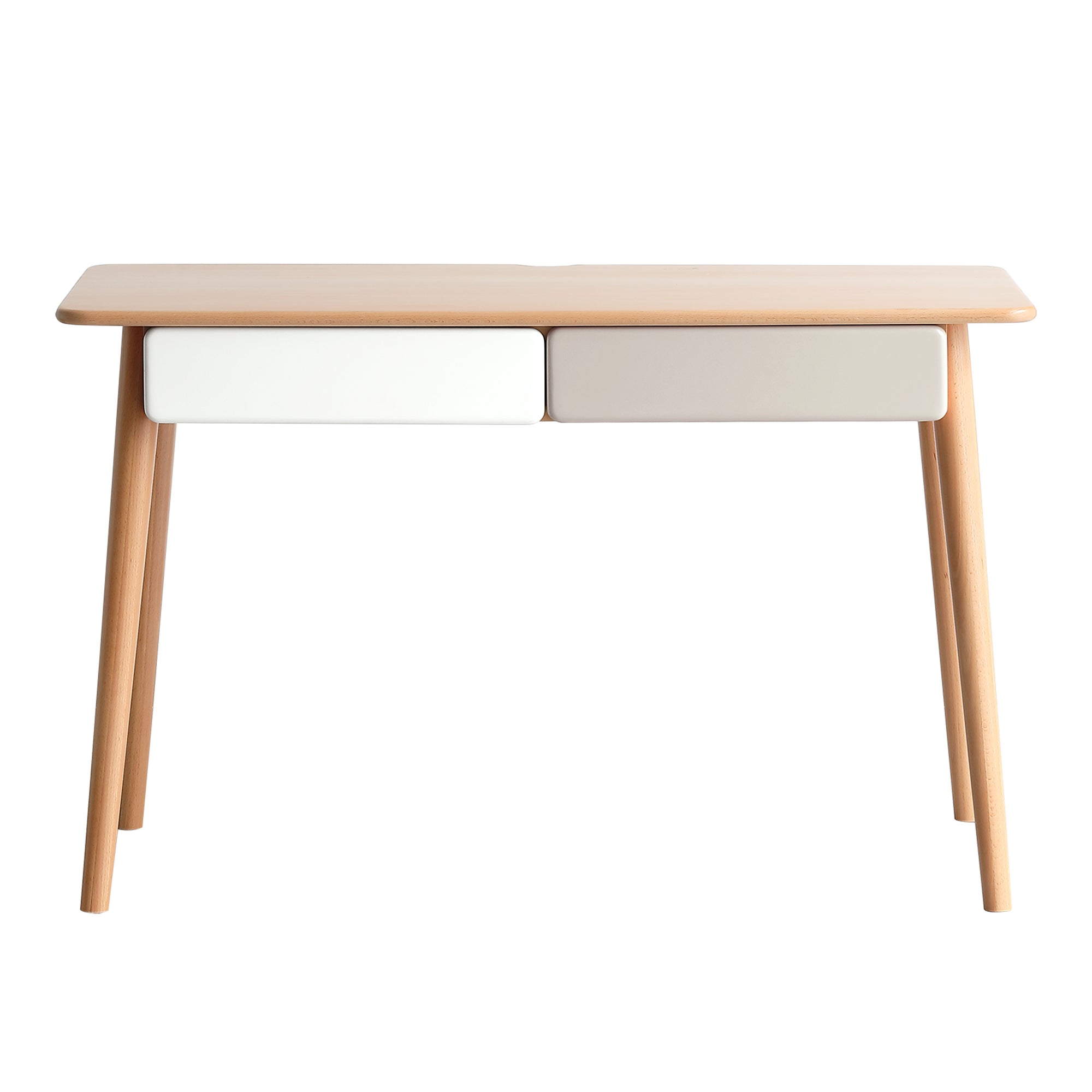 Solid Oak Writing Desk with Two Drawers