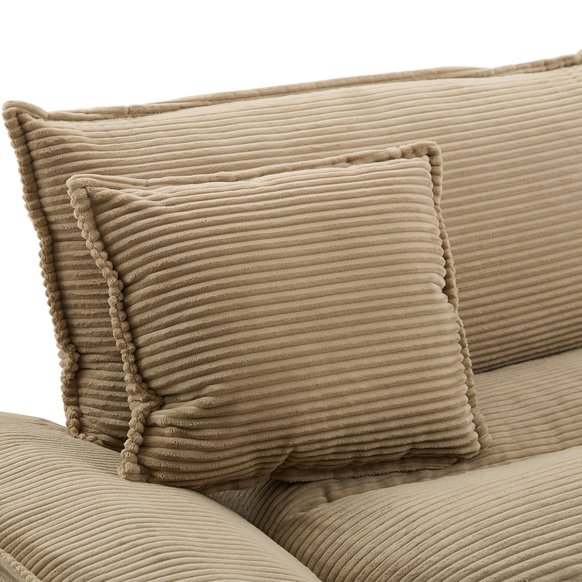 Corduroy sofas suitable for multiple scenarios. (khaki)