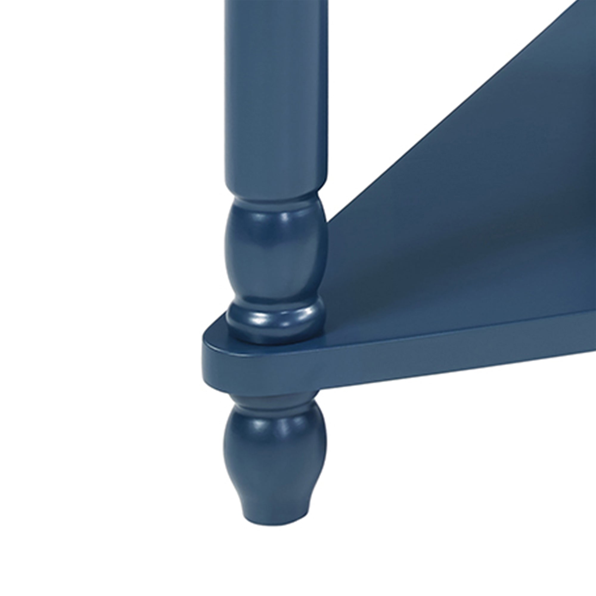 Three-tiered small triangular corner tables(navy blue)