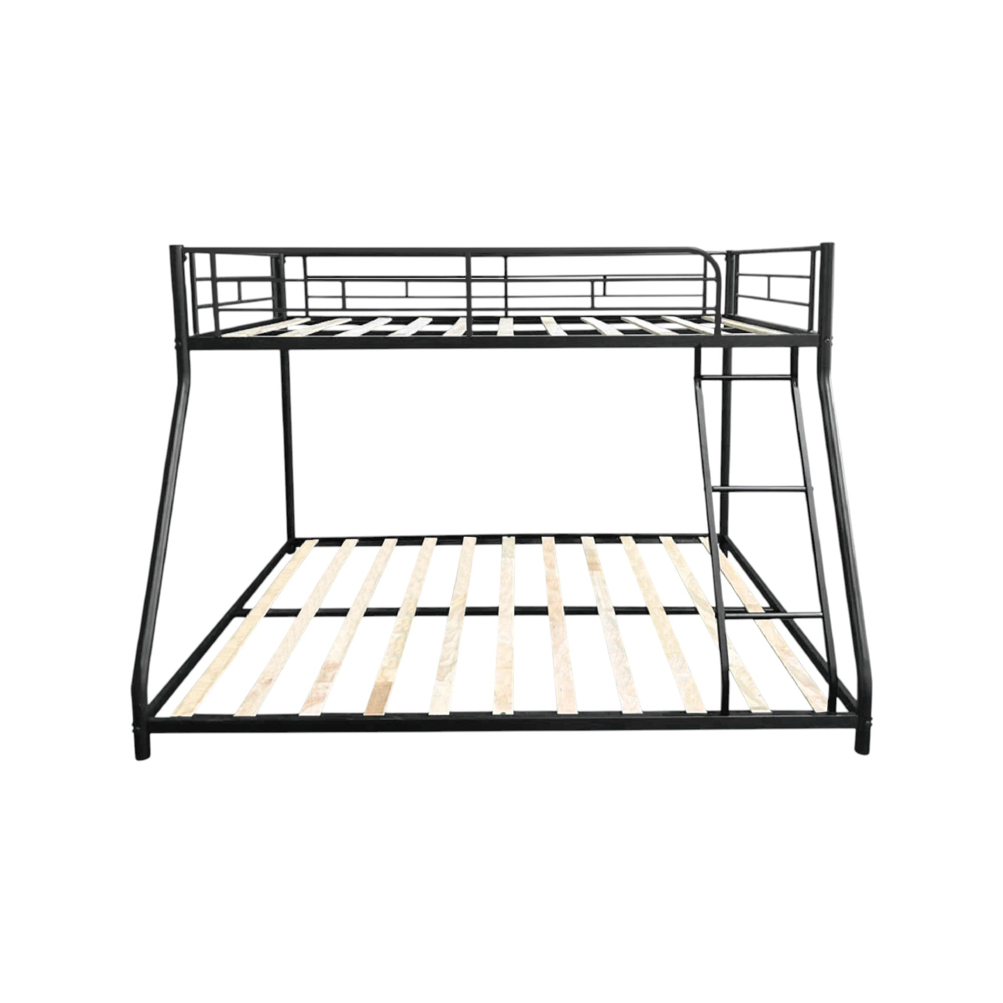 Low-noise metal double bed
