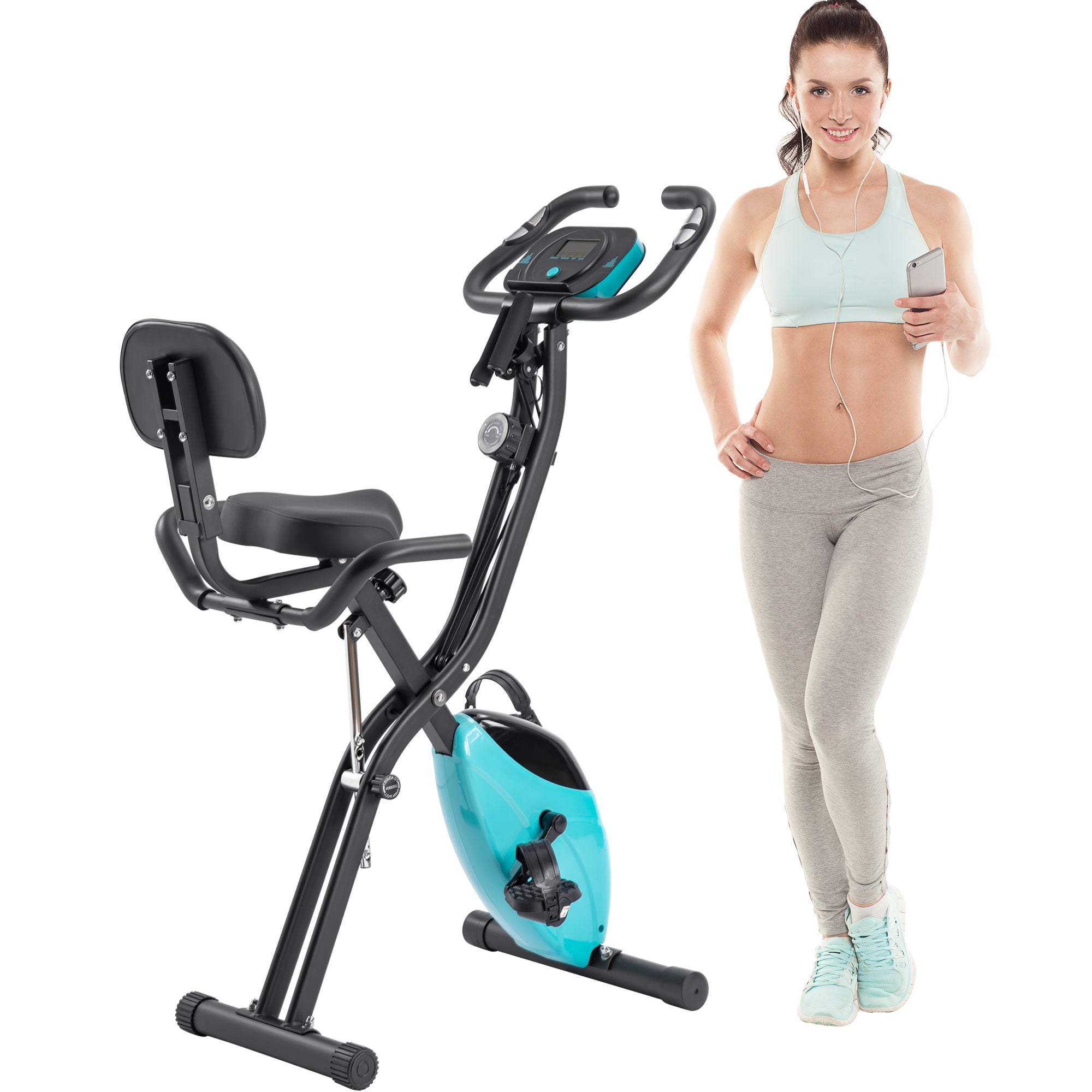 16-level adjustable resistance folding sports bicycle