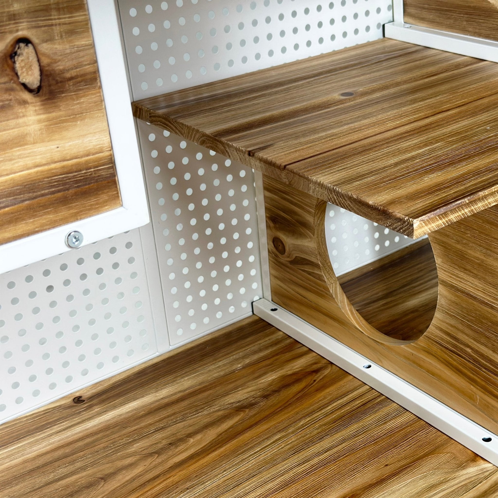 55.12 'spacious cat house, equipped with tempered glass - KiKiUMi